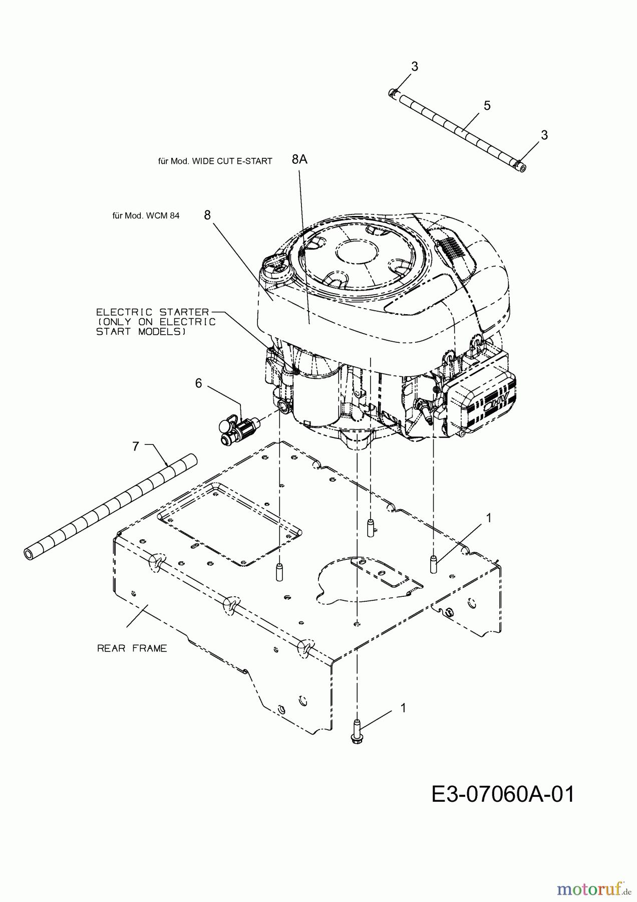  MTD Petrol mower self propelled WCM 84 12A-764T678  (2012) Engine