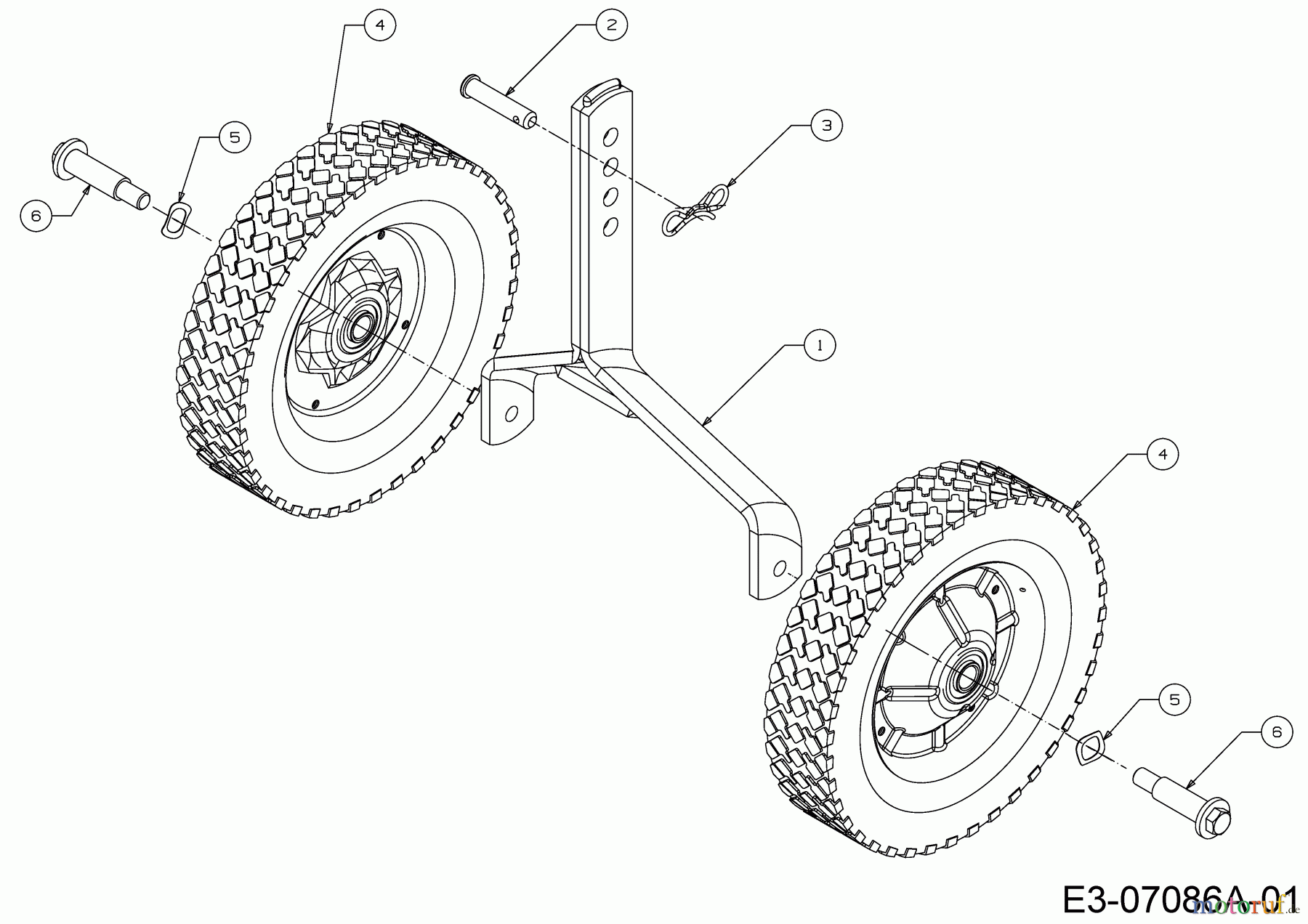  MTD Tillers T/330 M 21D-33MV678  (2018) Wheel support, Wheels