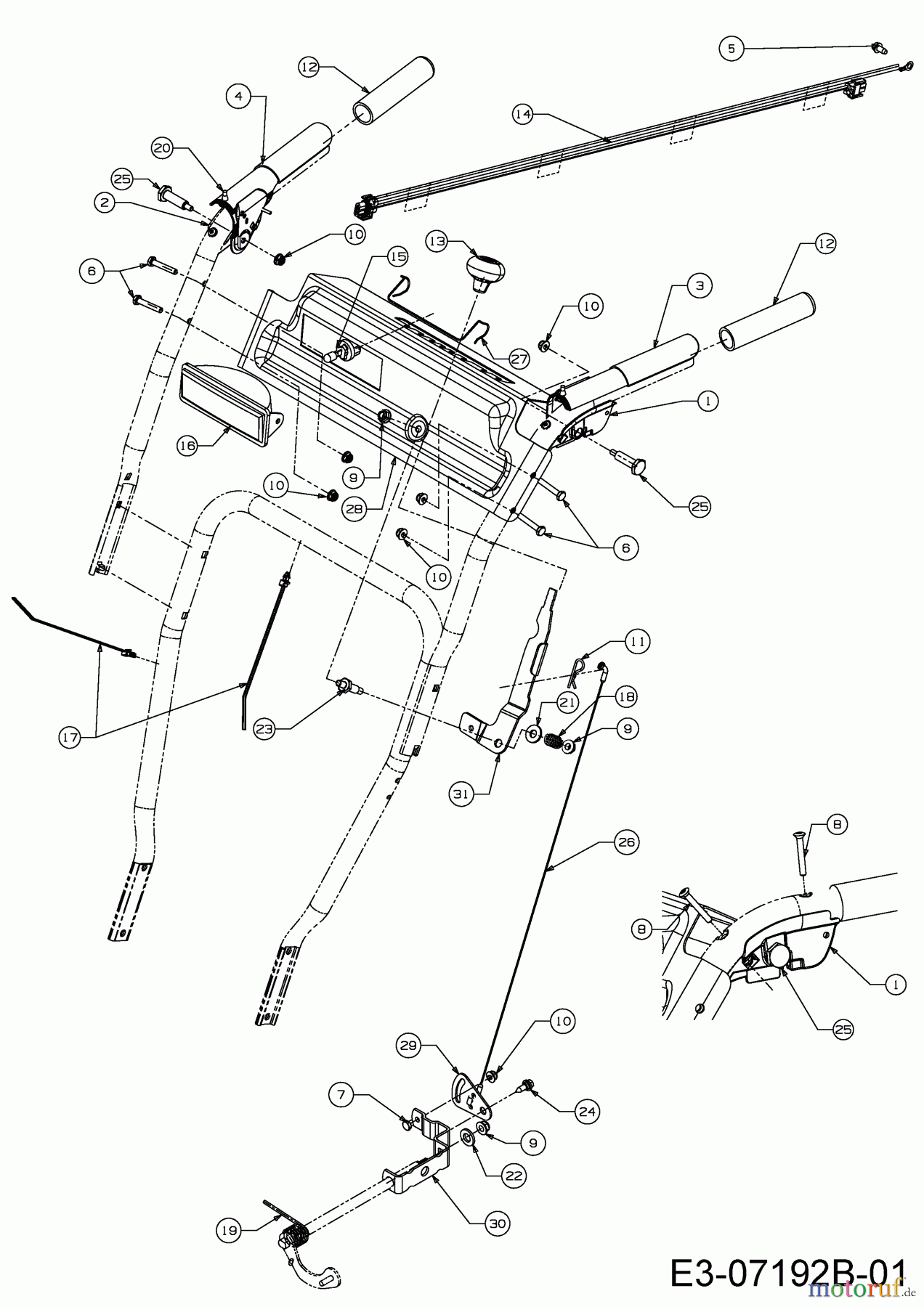  MTD Snow throwers ME 61 31AW63F2678  (2017) Dashboard, Control trigger