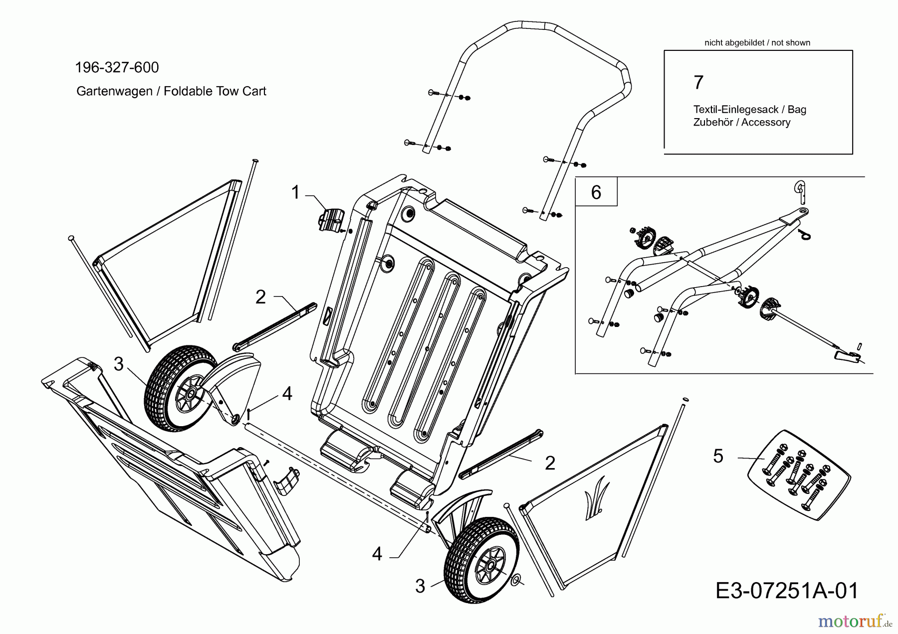  MTD Accessories Accessories garden and lawn tractors Utility cart Portax MTD 150 196-333-600  (2015) Basic machine