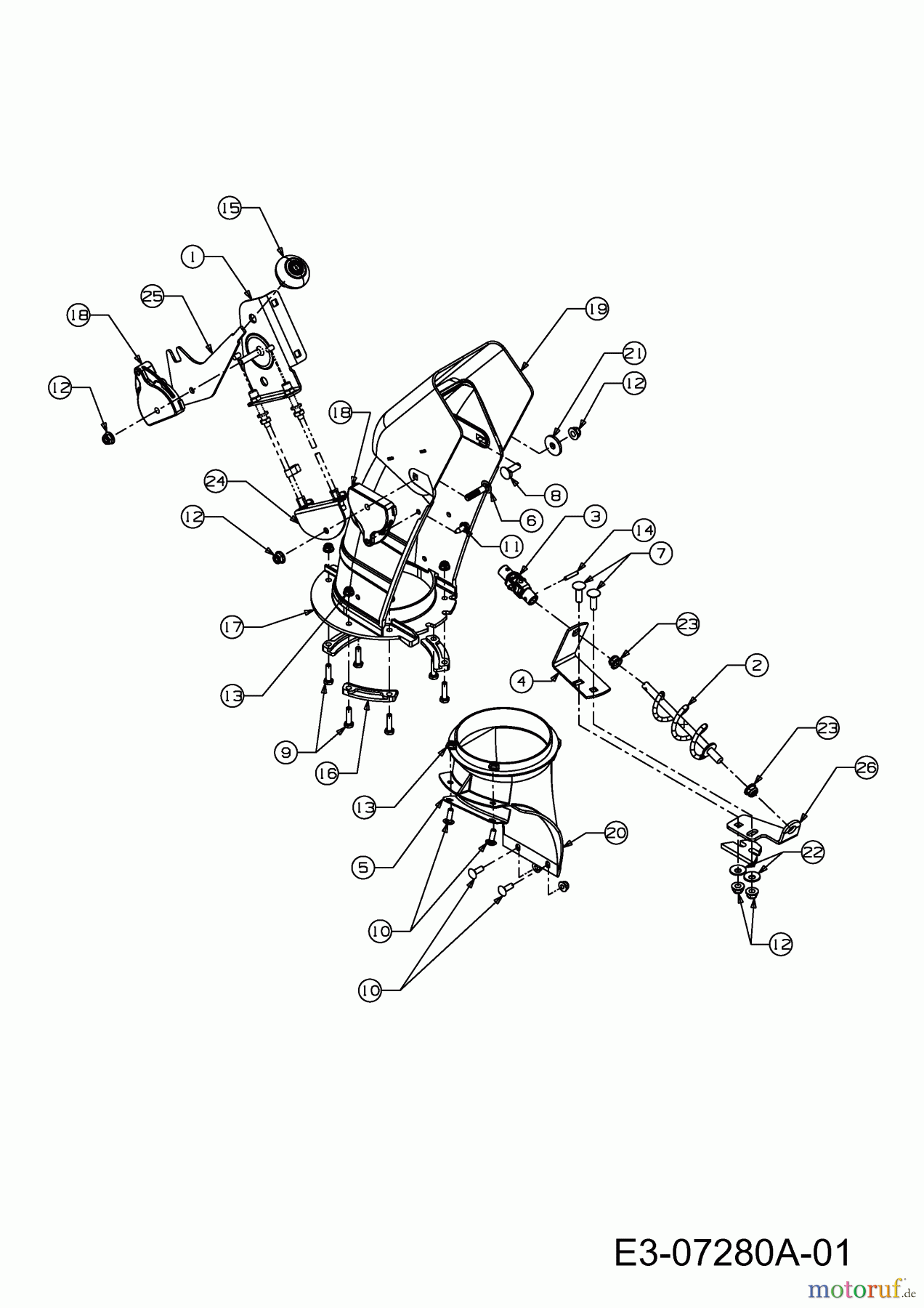 MTD Accessories Accessories garden and lawn tractors Snow throwers for CC 2000 SD series 190-341-100 (2009) Discharge chute