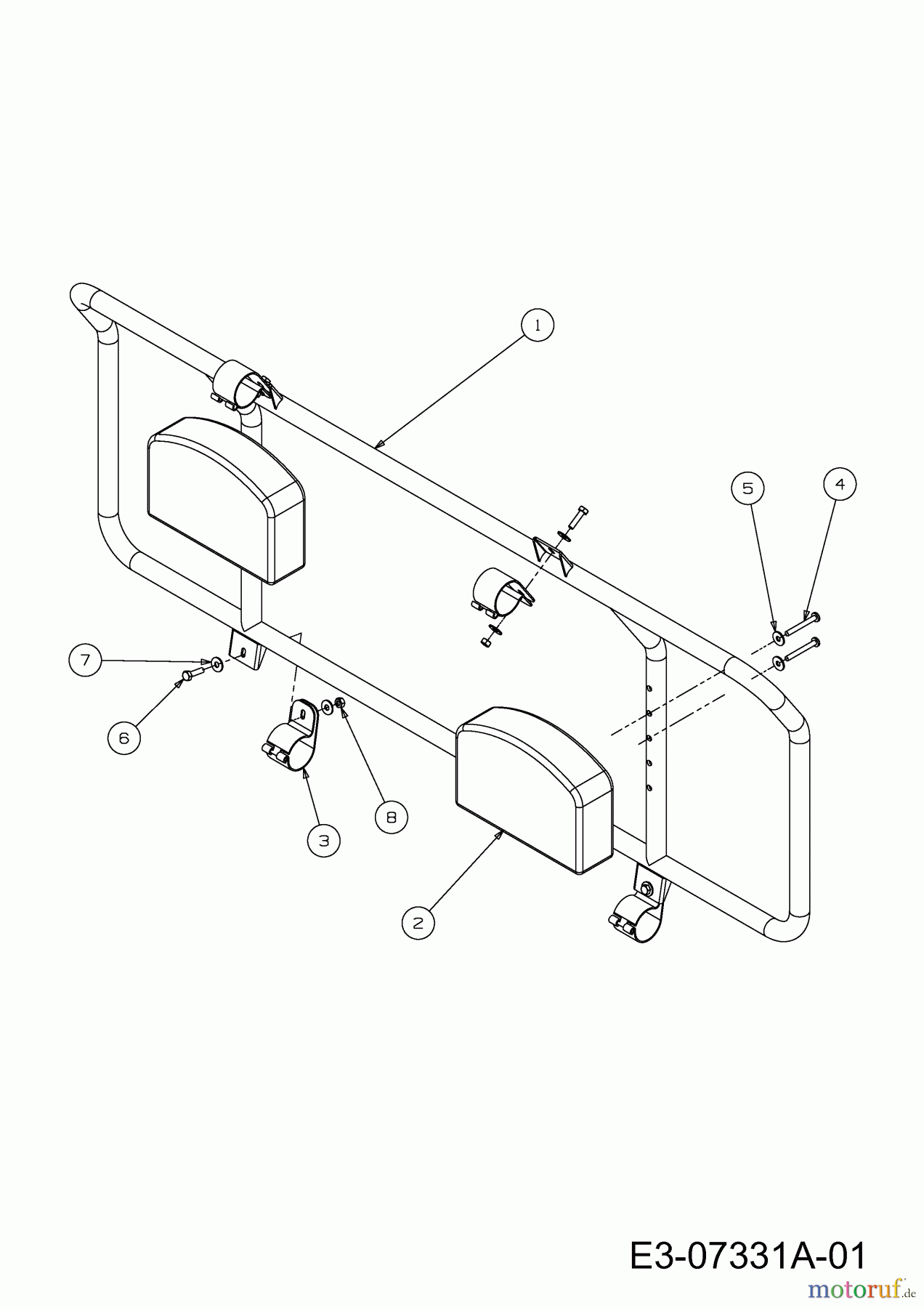  MTD Accessories Accessories Utility Vehicle (4x2 and 4x4) Head rest Head rest 39A-207-100  (2008) Basic machine