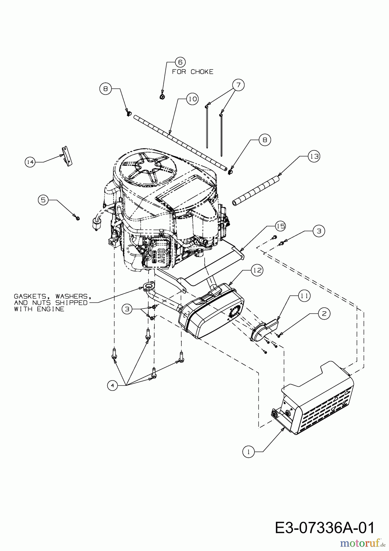 Massey Ferguson Lawn tractors MF 42-22 SD 13BF91CG695 (2012) Engine accessories