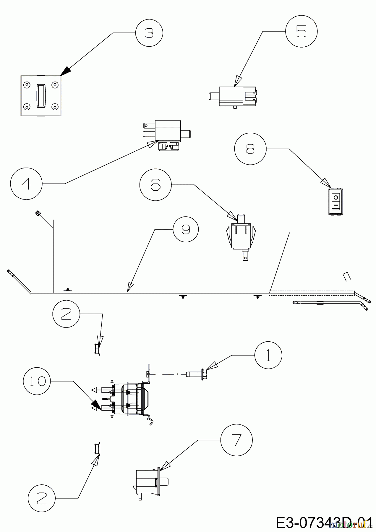 Cub Cadet Lawn tractors CC 1019 HG 13BJ93AG603 (2014) Electric parts