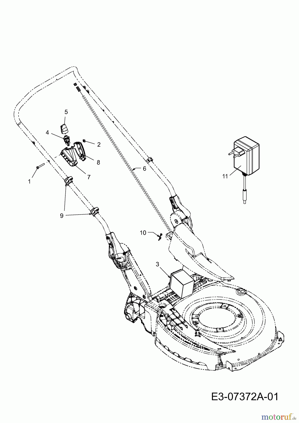 Cub Cadet Petrol mower self propelled CC 46 SPBE V 12BGK18Z603 (2014) Electric parts, Ignition switch