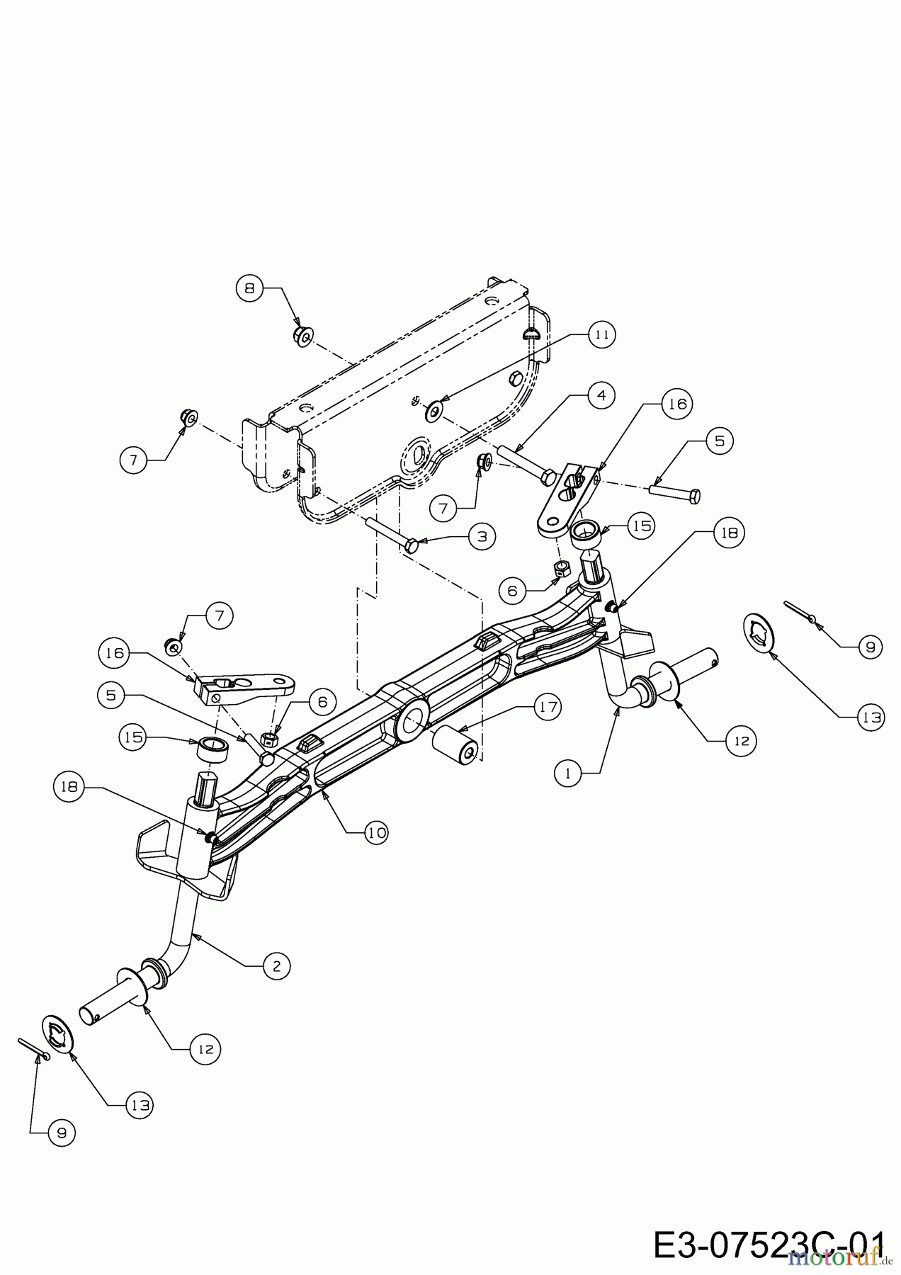  Greenbase Lawn tractors V 220 I 13HU99KN618  (2016) Front axle