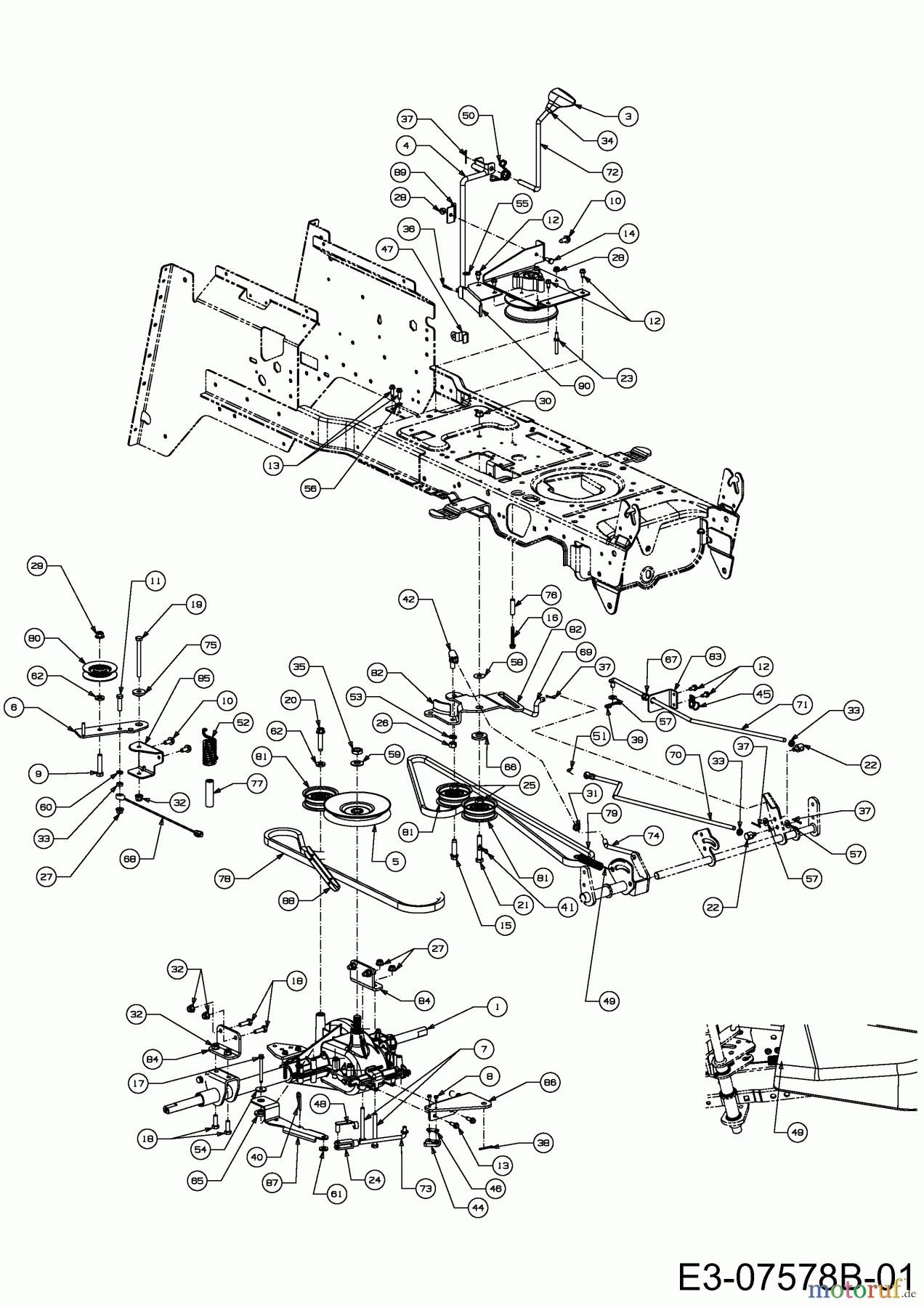  WOLF-Garten Expert Lawn tractors Expert 105.175 A 13HD90WN650  (2014) Drive system