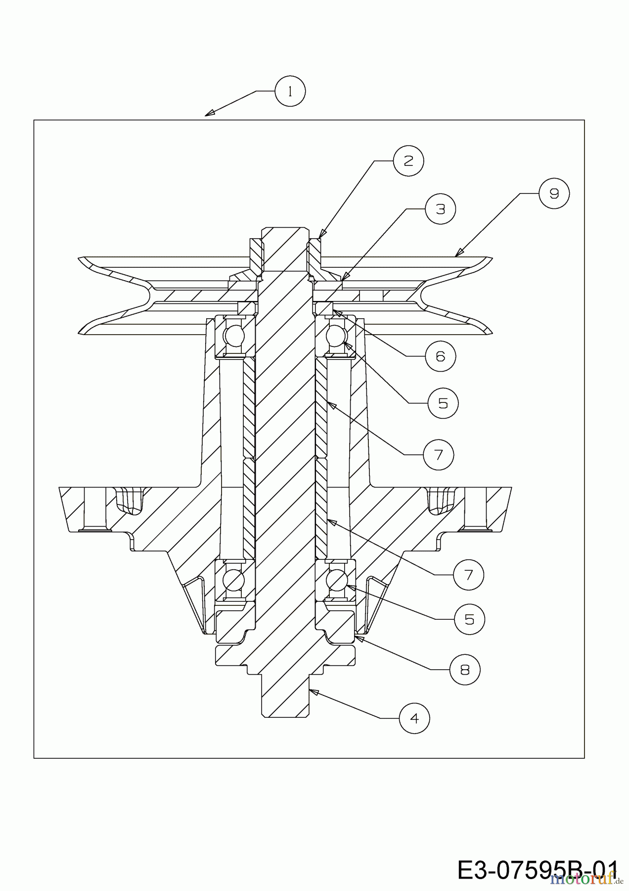  Cub Cadet Zero Turn RZT L 50 17AICACP603  (2014) Spindle 618-04125B