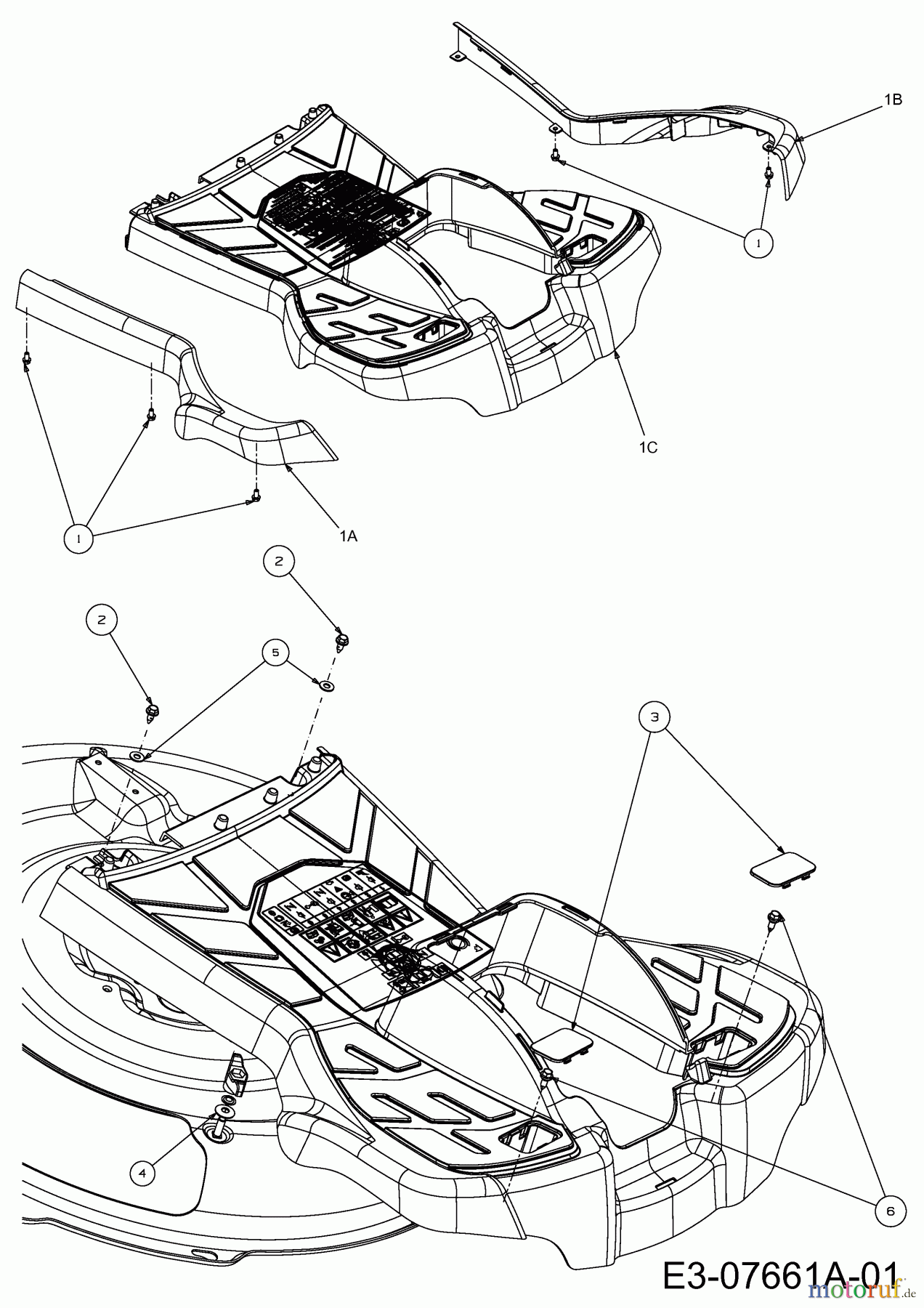 WOLF-Garten Expert Lawn tractors Scooter Pro 13A226ED650 (2012) Foot plate