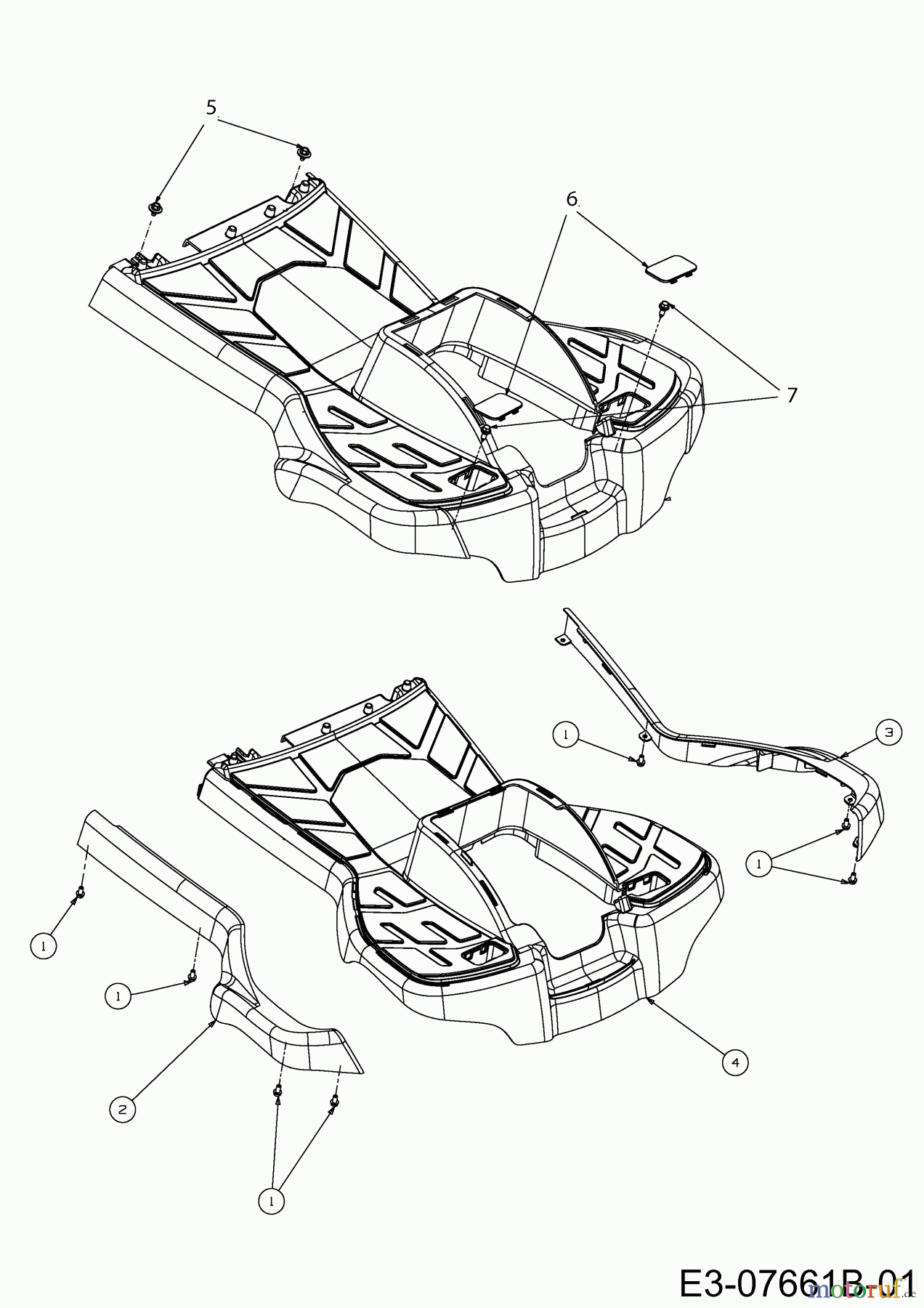  Wolf-Garten Lawn tractors Scooter Pro 13B226ED650  (2013) Foot plate