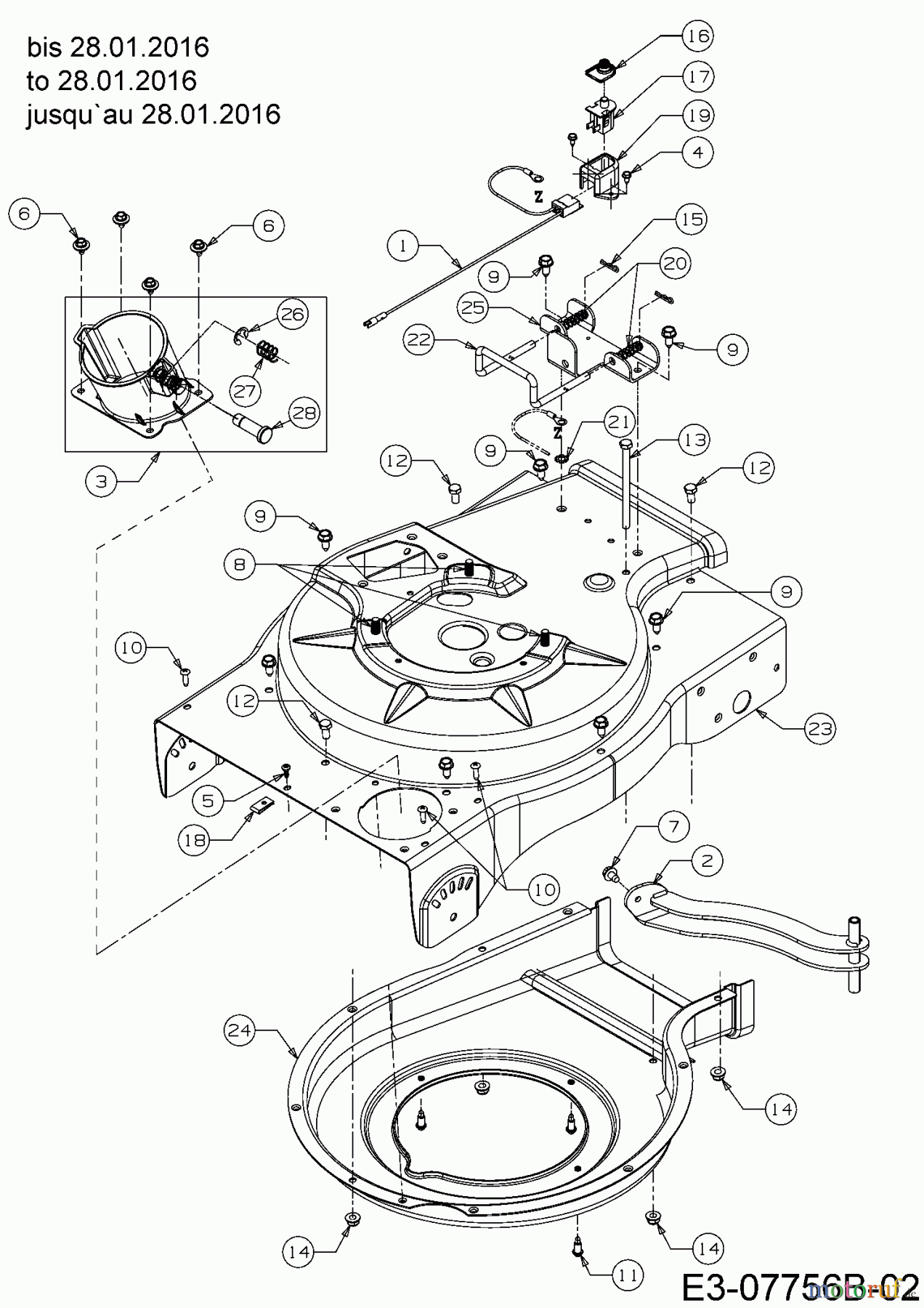  Cub Cadet Chipper shredders vac CSV 060 24A-06MP603  (2016) Housing to 28.01.2016