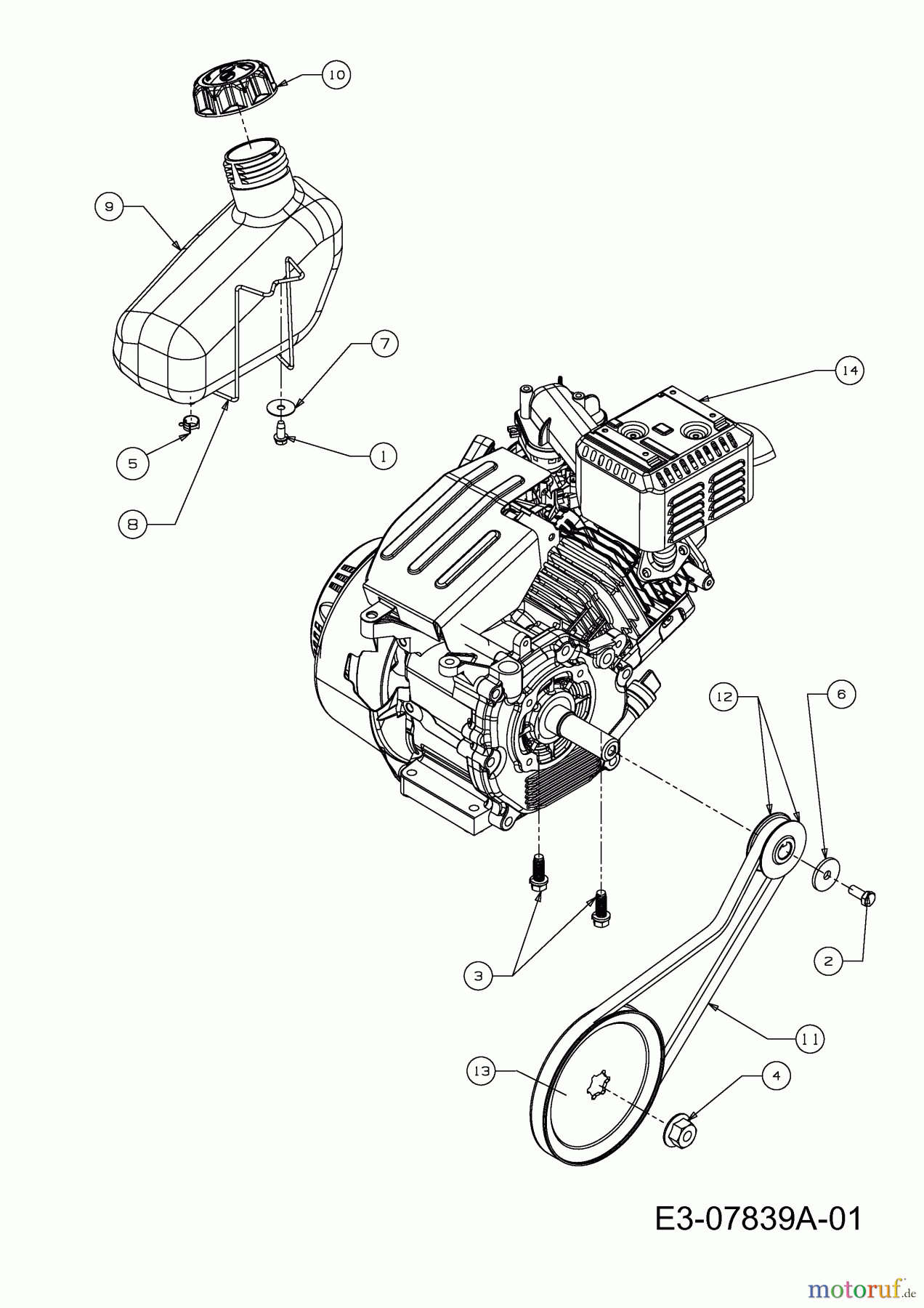  MTD Snow throwers M 53 31A-2M1E678  (2013) Belt, Engine