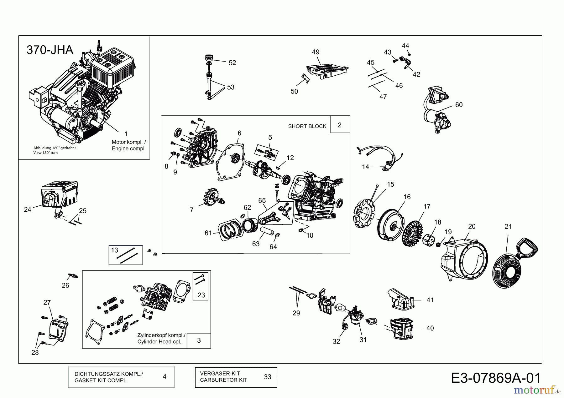  MTD-Engines Horizontal 370-JHA 752Z370-JHA  (2013) Engine