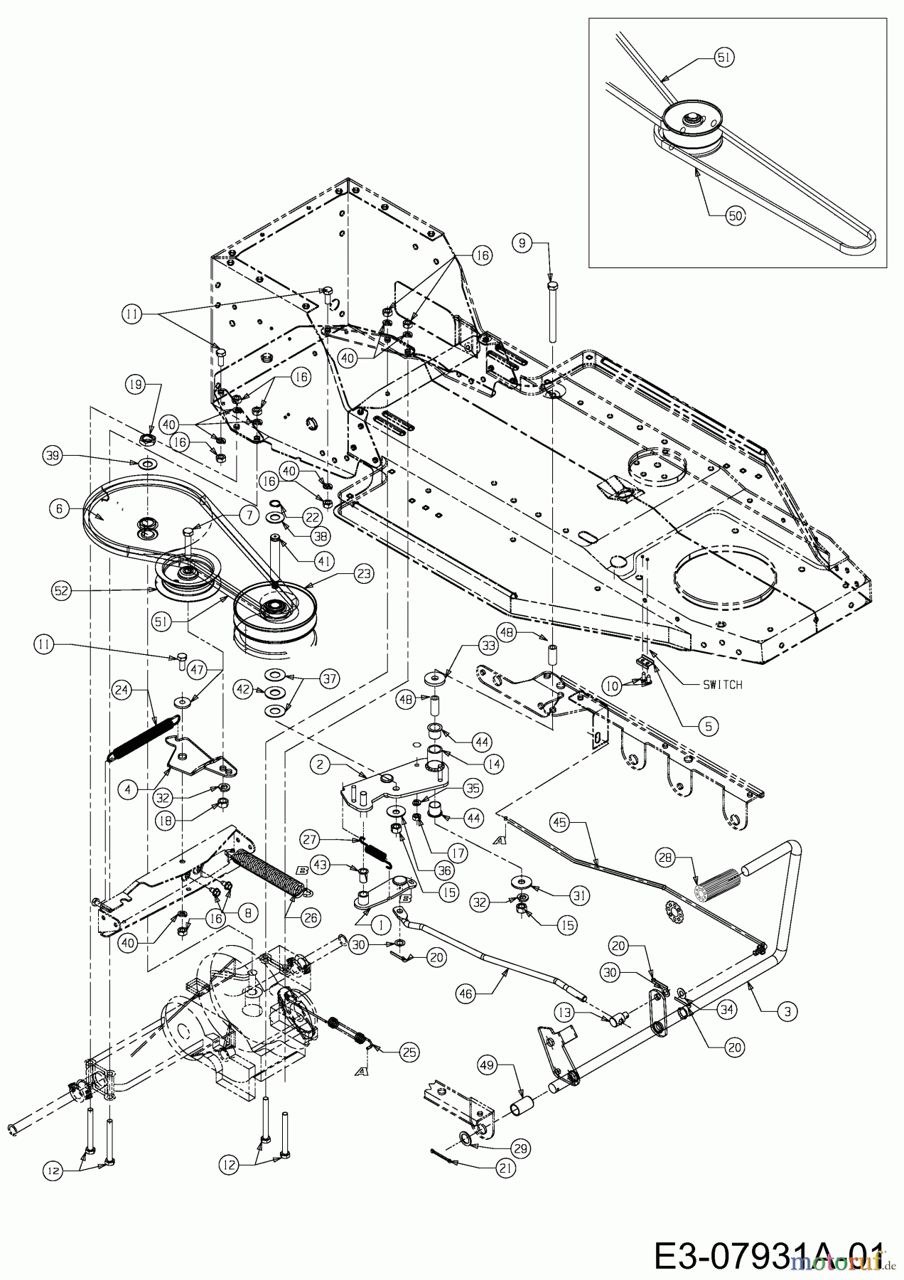  MTD Lawn tractors Junior 115 13AC452C600  (2004) Drive system