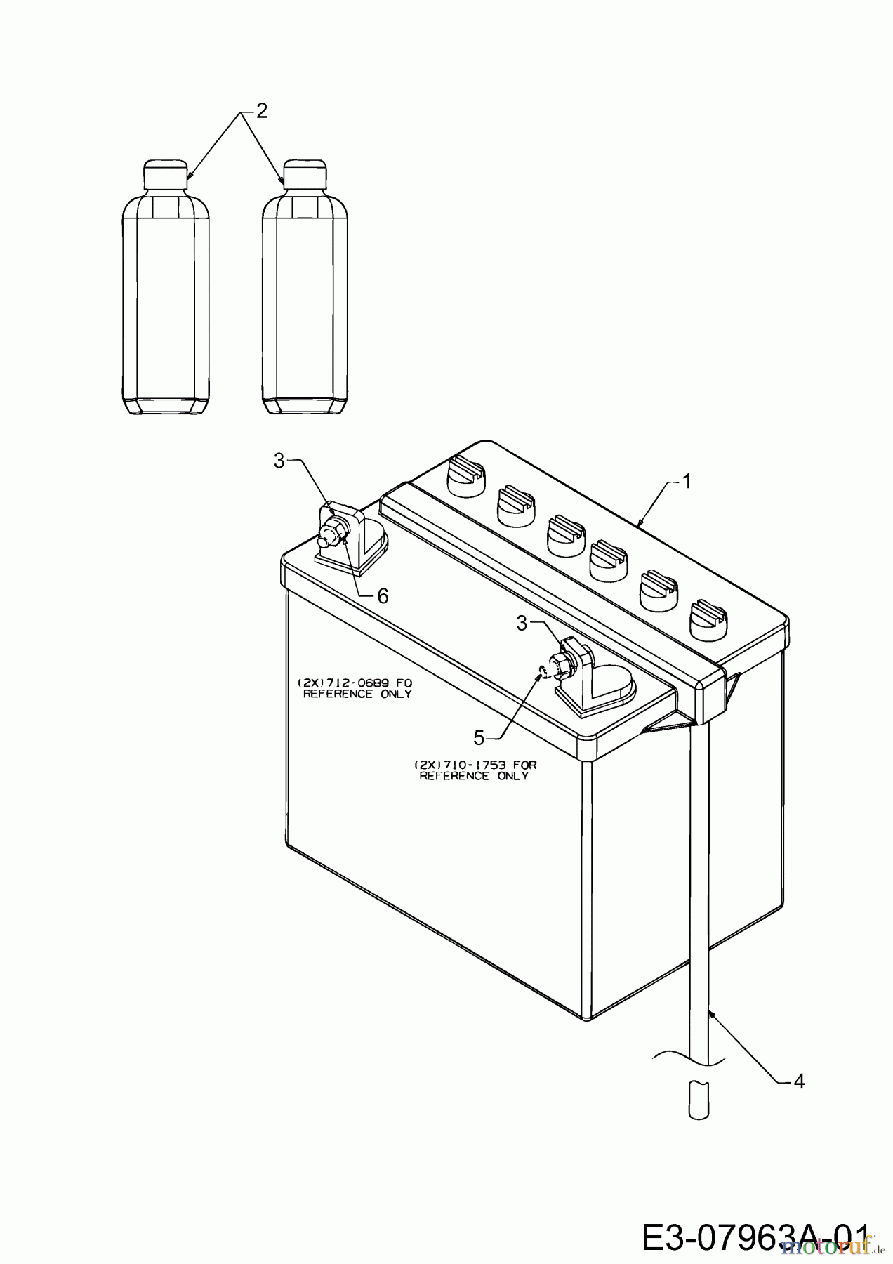  Gutbrod Lawn tractors GLX 107 SA 13BA506G690  (2003) Battery