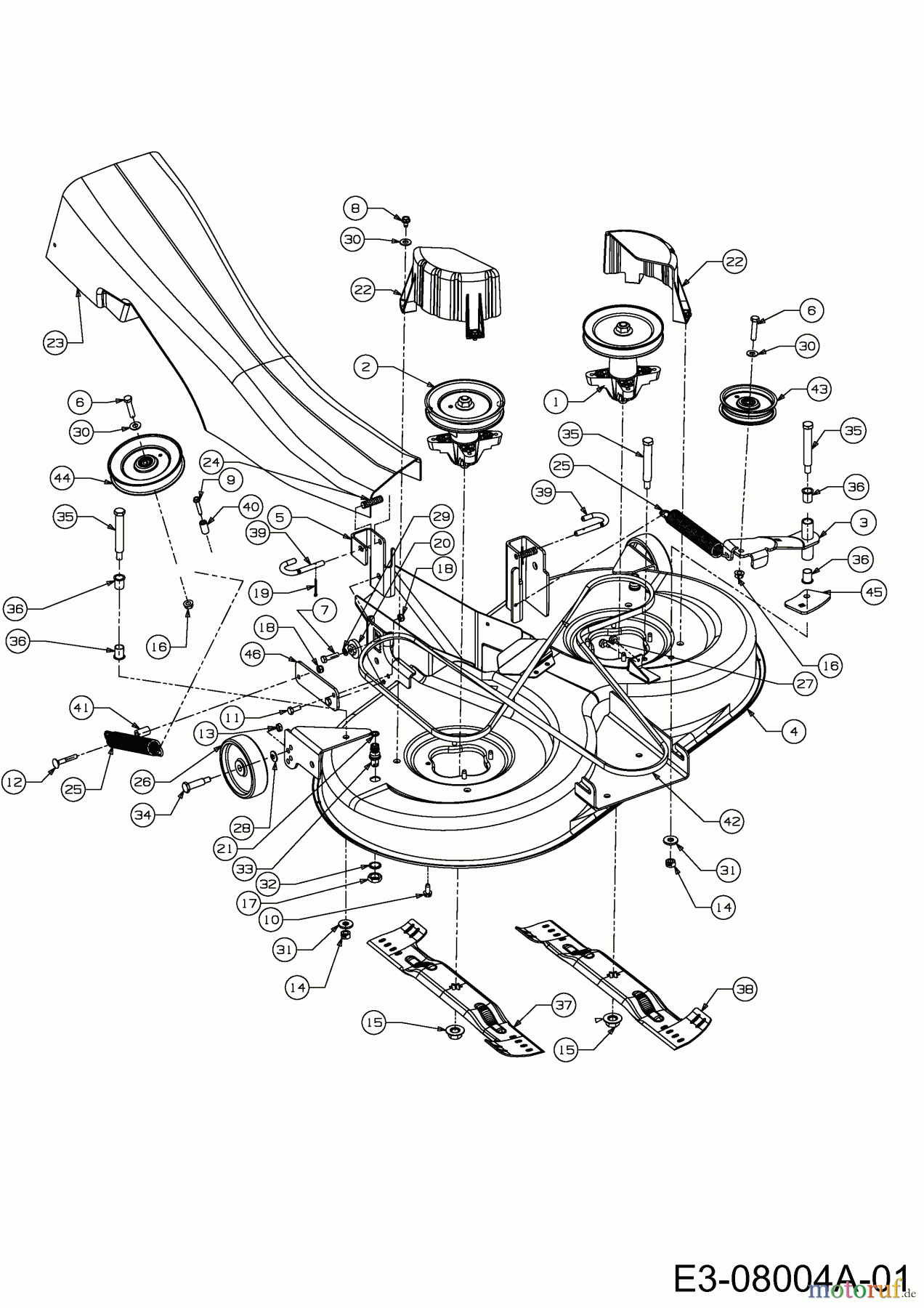  Sandrigarden Lawn tractors TRPAD 105/15 13BA507N669  (2003) Mower deck N (41