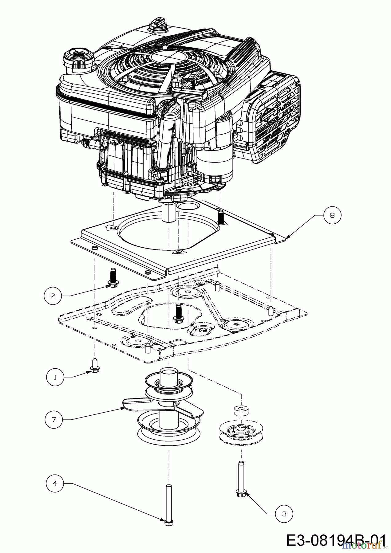  Wolf-Garten Lawn tractors Scooter Mini / RDE 60 M 13A326SC650F  (2016) Engine pulley