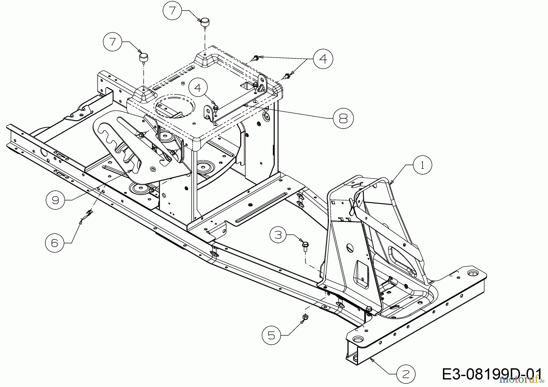  Wolf-Garten Lawn tractors Scooter MF / RDE 60 M 13B326SC650F  (2018) Frame