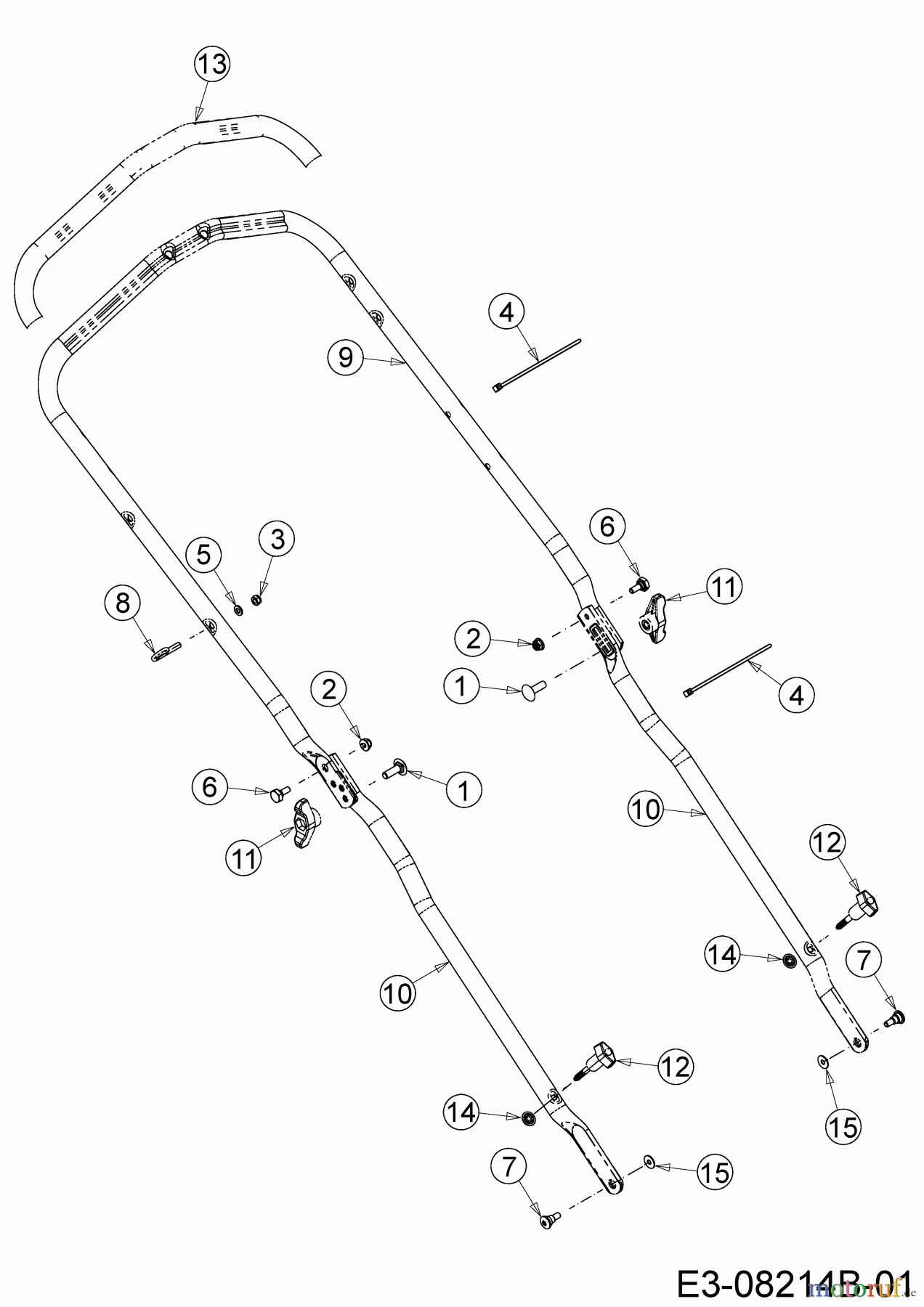  MTD Petrol mower self propelled Optima 53 SPHHW 12C-PHDQ600  (2017) Handle