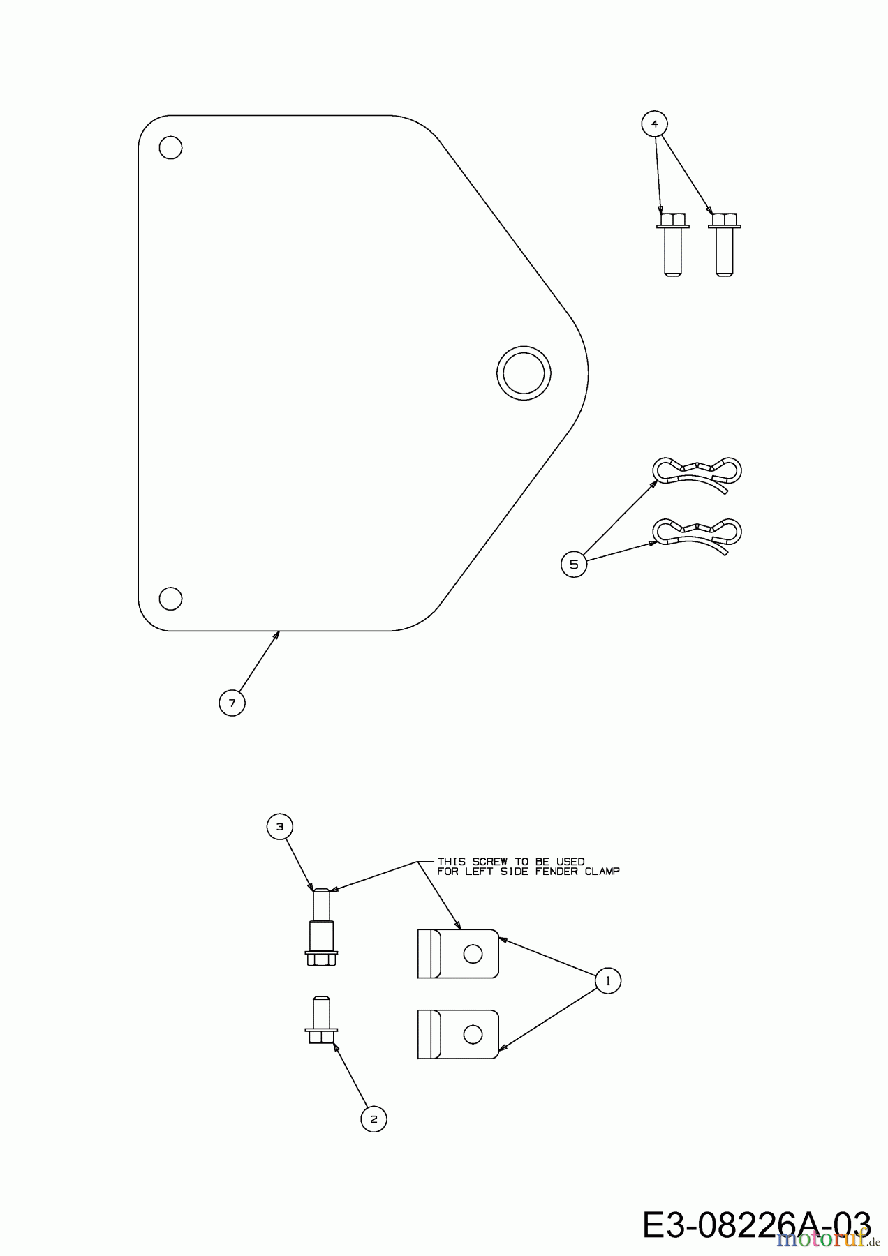  Wolf-Garten Lawn tractors Scooter Pro 13B226ED650  (2013) Coupling, Screw set fender