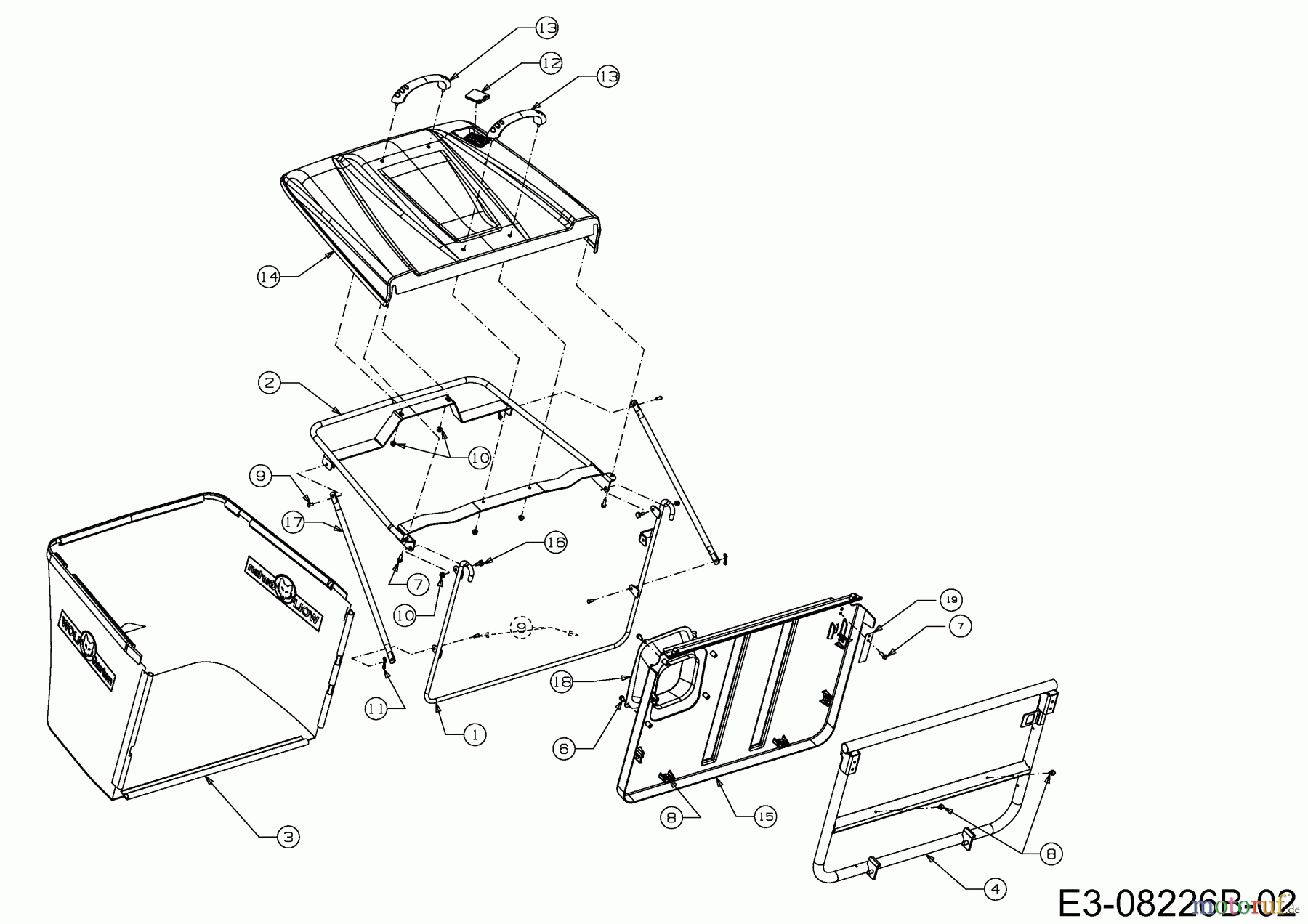  WOLF-Garten Expert Lawn tractors Scooter Pro 13B226HD650  (2015) Grass catcher