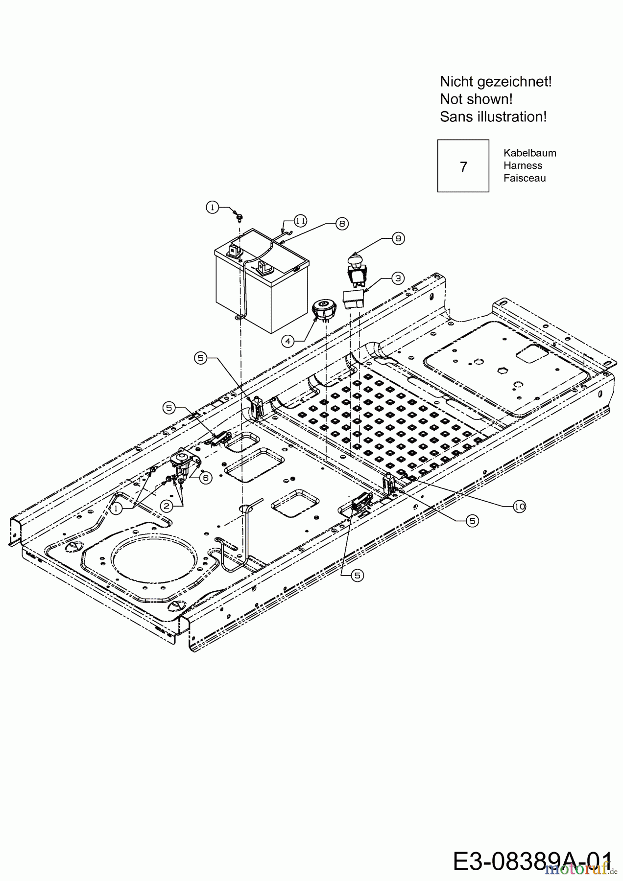 Troy-Bilt Zero Turn Mustang XP 50 17AFCACP011 (2013) Electric parts