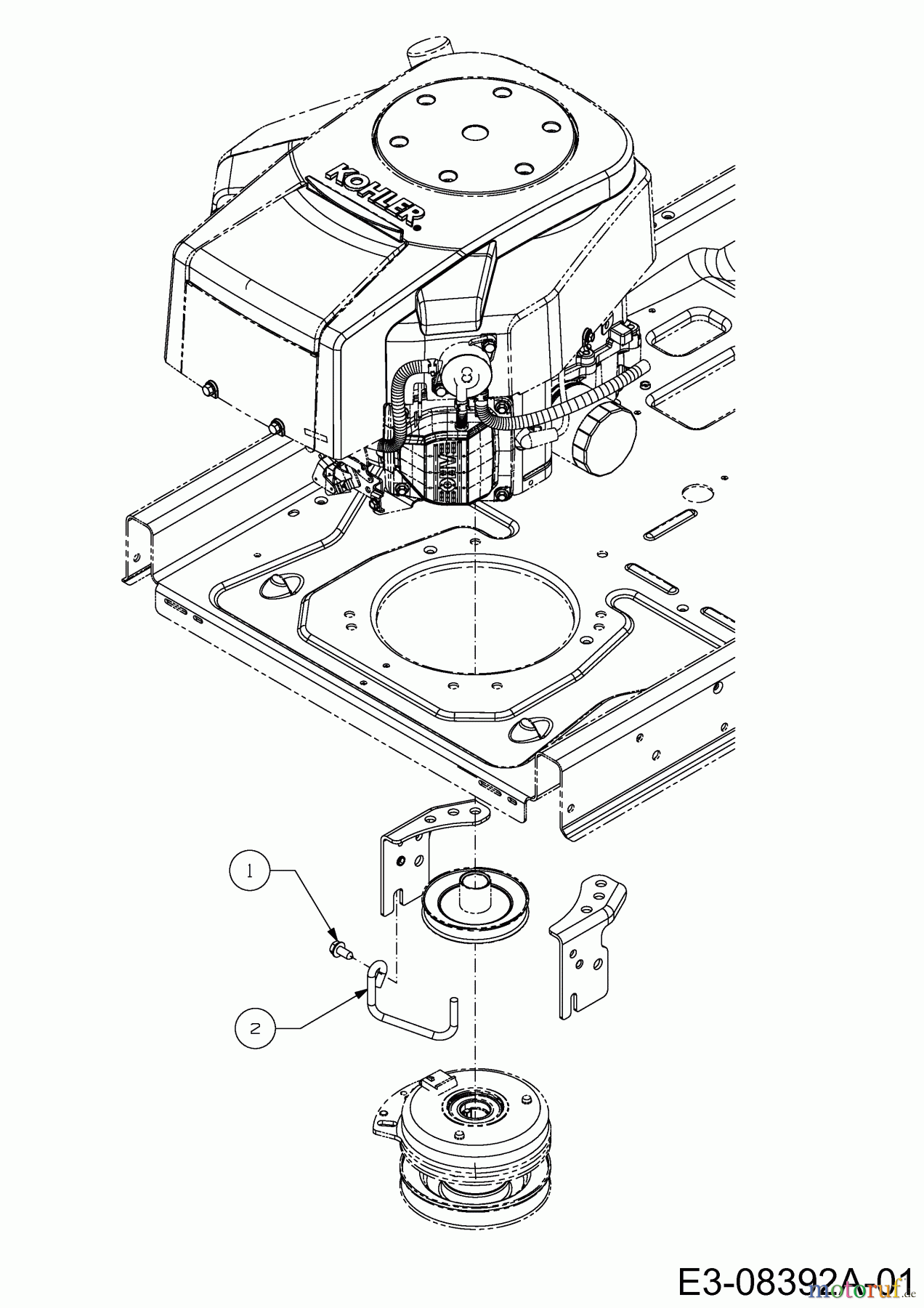  Cub Cadet Zero Turn RZT L 50 17BICACP603  (2015) Belt guide engine