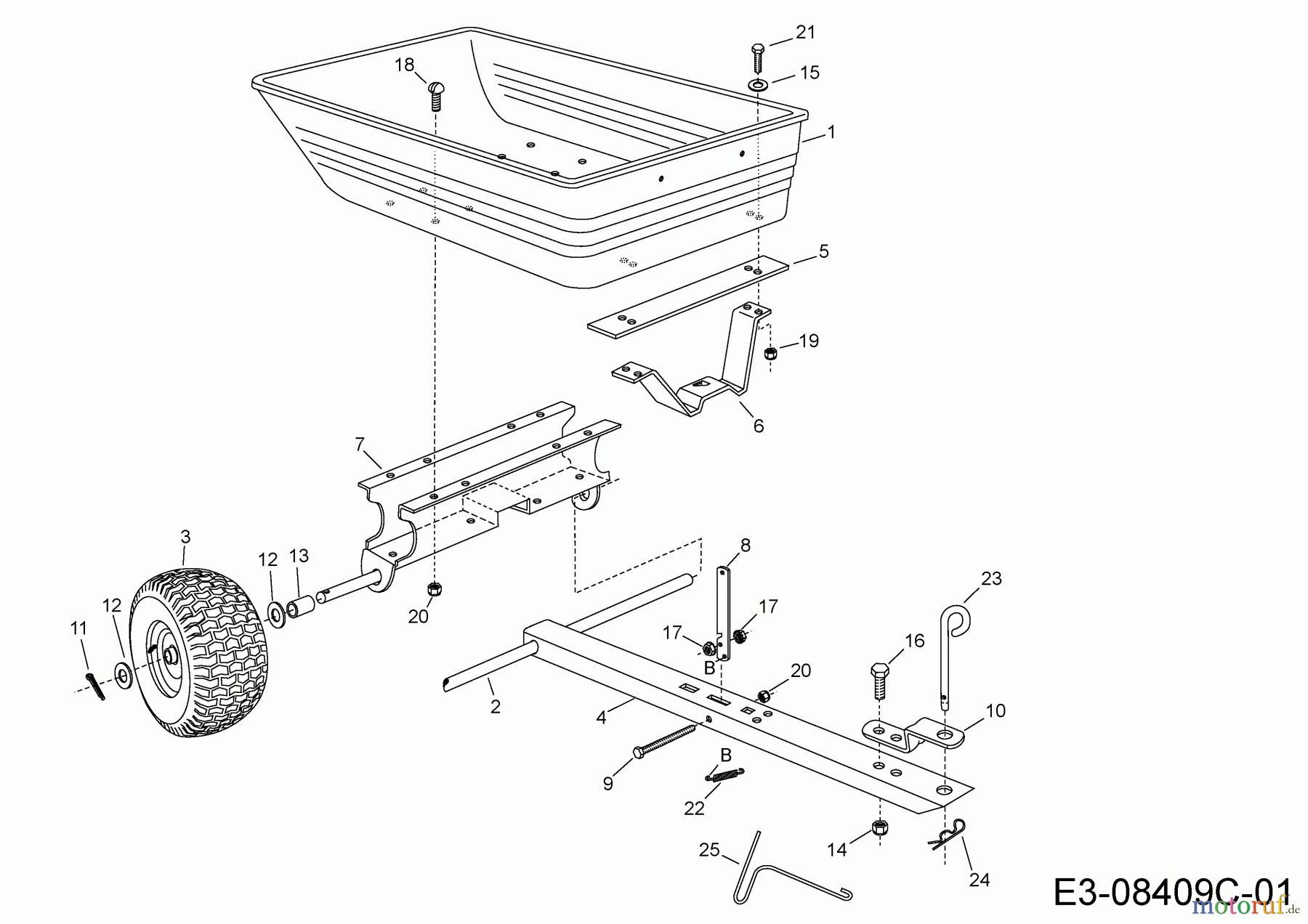 MTD Accessories Accessories Utility Vehicle (4x2 and 4x4) Utility cart 45-01753 (196-002-000) 196-002-000 (2007) Basic machine