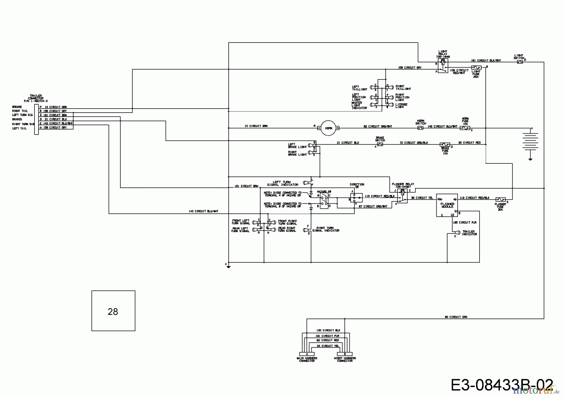  Cub Cadet Utility Vehicle Volunteer 37AK466D603  (2017) Wiring diagram