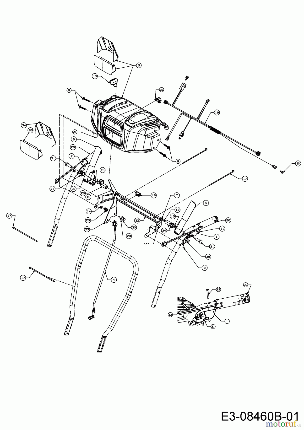 WOLF-Garten Expert Snow throwers Expert 7190 HD 31AY55SY650 (2015) Dashboard, Control trigger