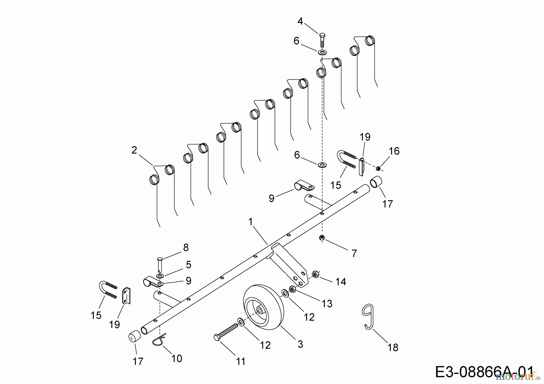 MTD Accessories Accessories garden and lawn tractors Groomer 45-0343 (196-504-000) 196-504-000 (2006) Basic machine