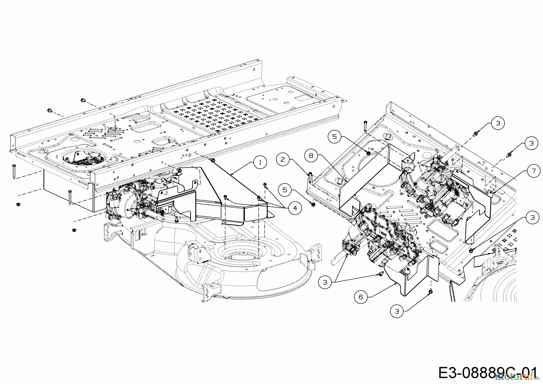 Cub Cadet Zero Turn XZ2 117I 17AWCBYT603 (2018) Covers mowing deck T (46
