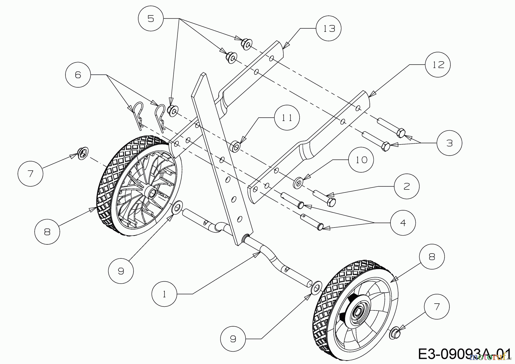 MTD Tillers T/245 21D-25MJ678 (2015) DEPTH STAKE, WHEELS