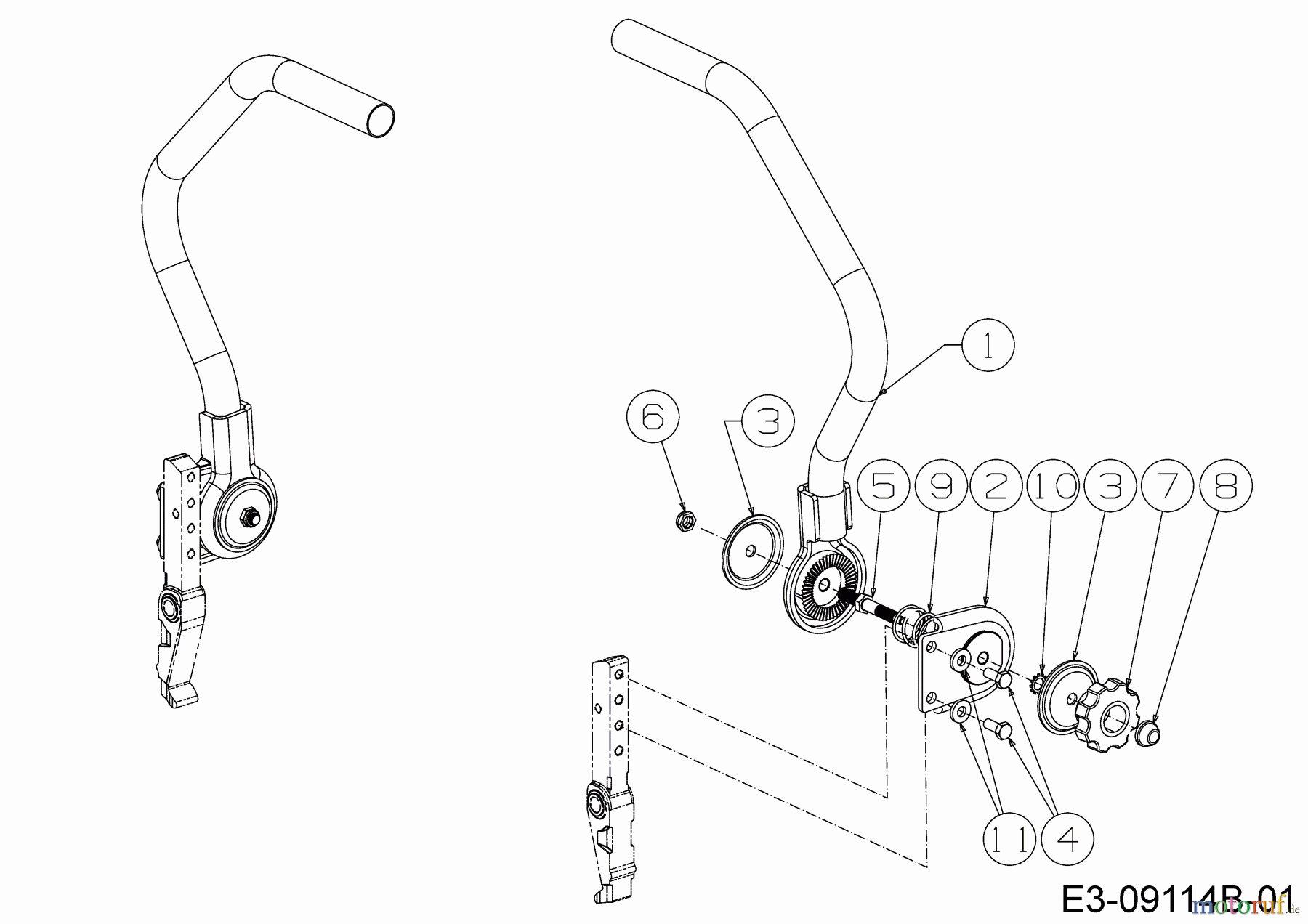  Cub Cadet Zero Turn Z1 122 53AWEHRF603  (2018) Handle bar