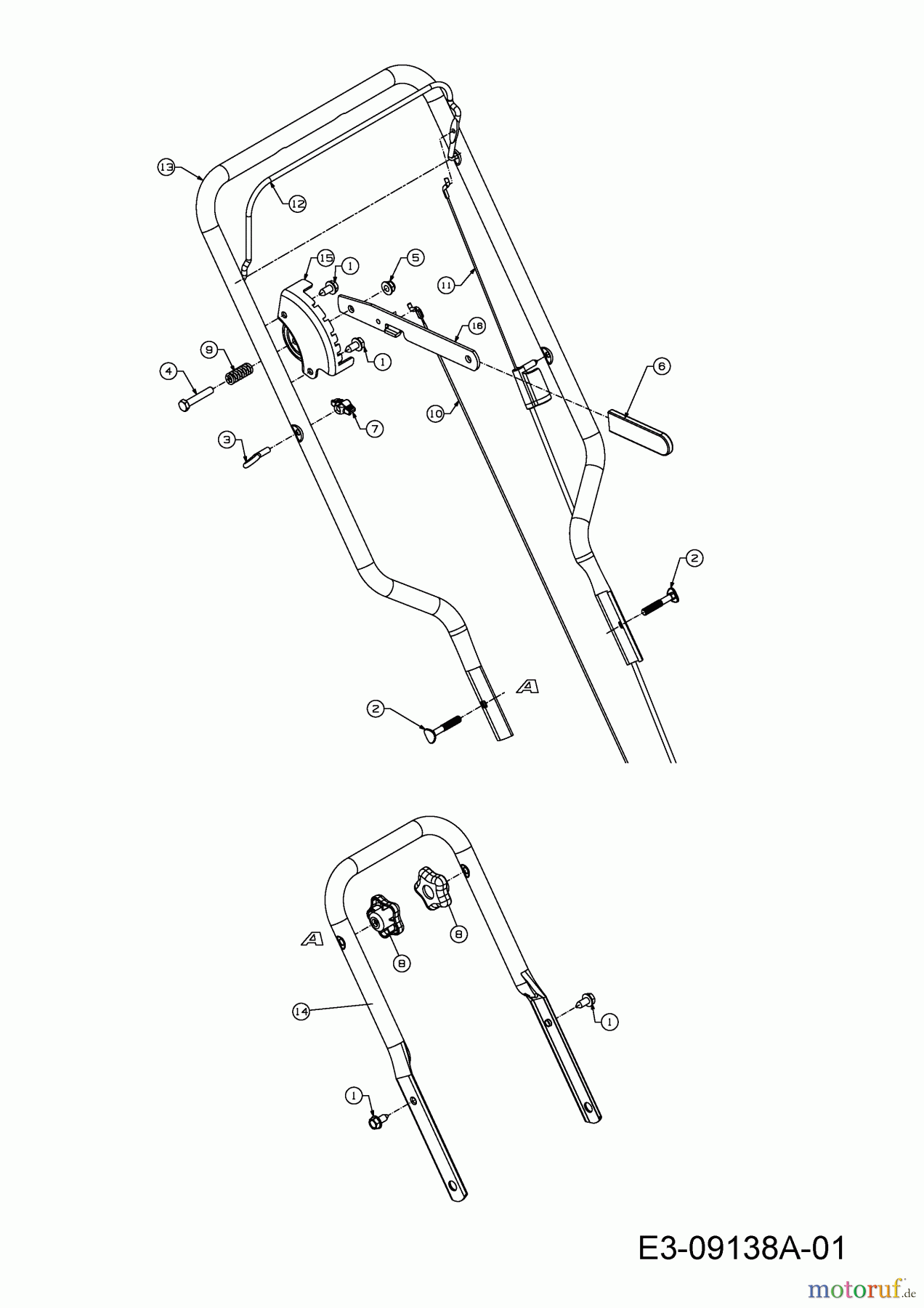  Cub Cadet Edger LE 100 25B-552J710  (2015) Handle