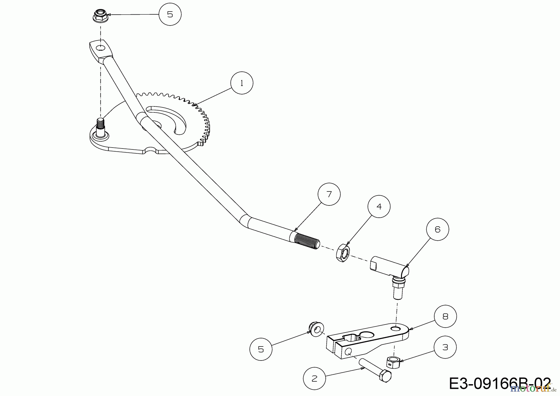 Troy-Bilt Lawn tractors Horse XP 46 13AX79KT309 (2016) Drag link, Steering gear segment