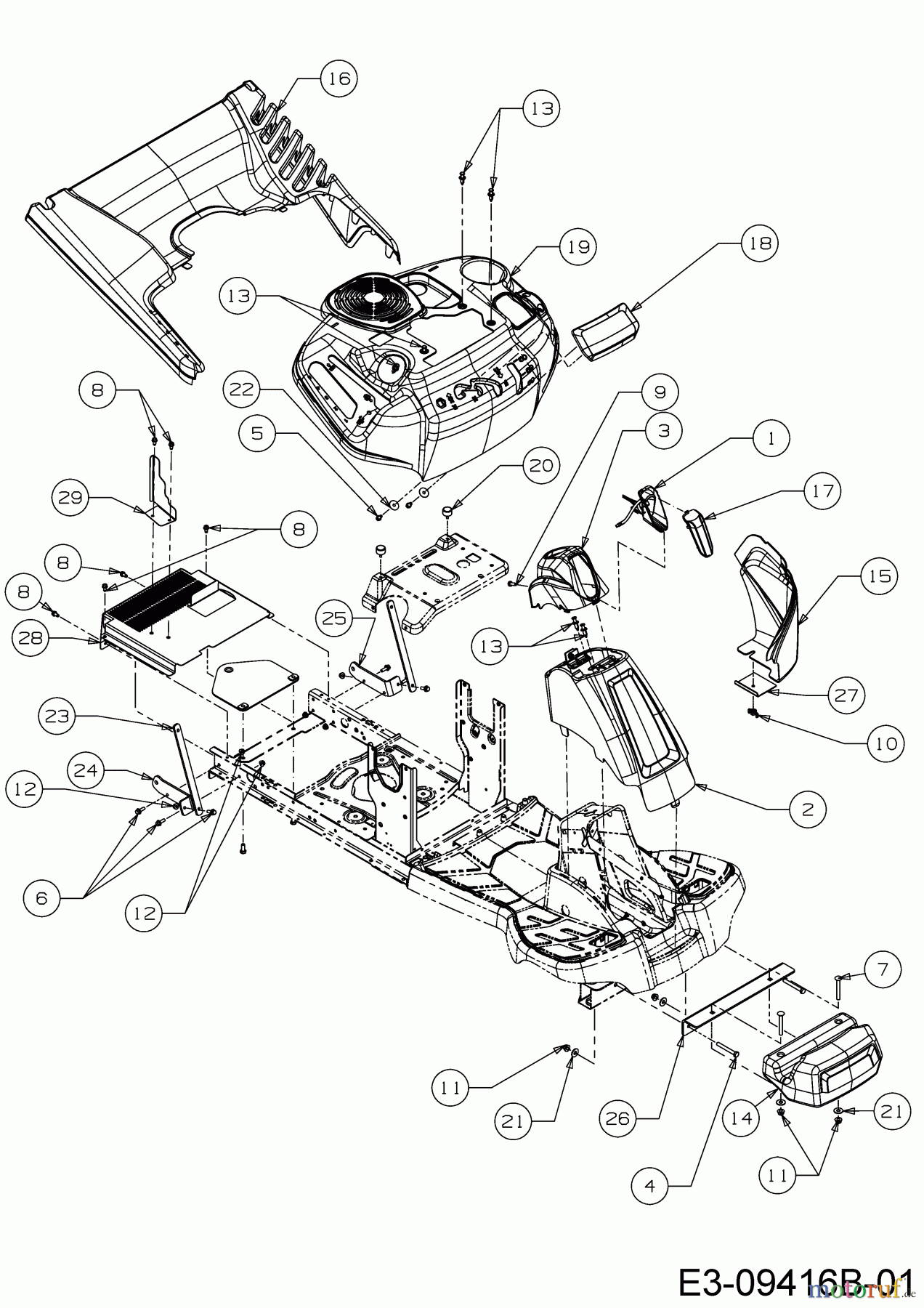  Cub Cadet Lawn tractors LR 2 NR 76 13B221HD603  (2017) Foot plate