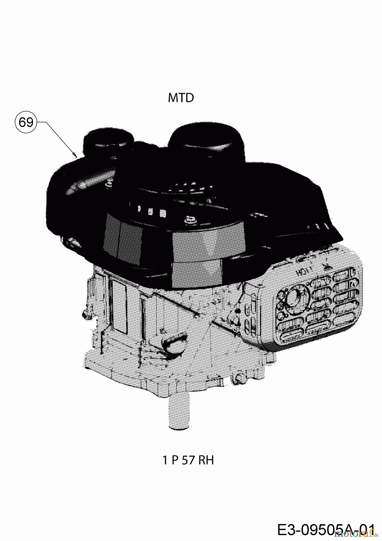  MTD Petrol mower self propelled Smart 395 SPO 12CBB1SJ600  (2017) Engine MTD