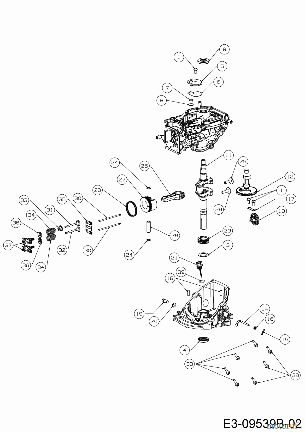 MTD-Engines Vertical 1P57RH 752Z1P57RH (2018) Crankshaft, Camshaft, Connecting rod, Governor