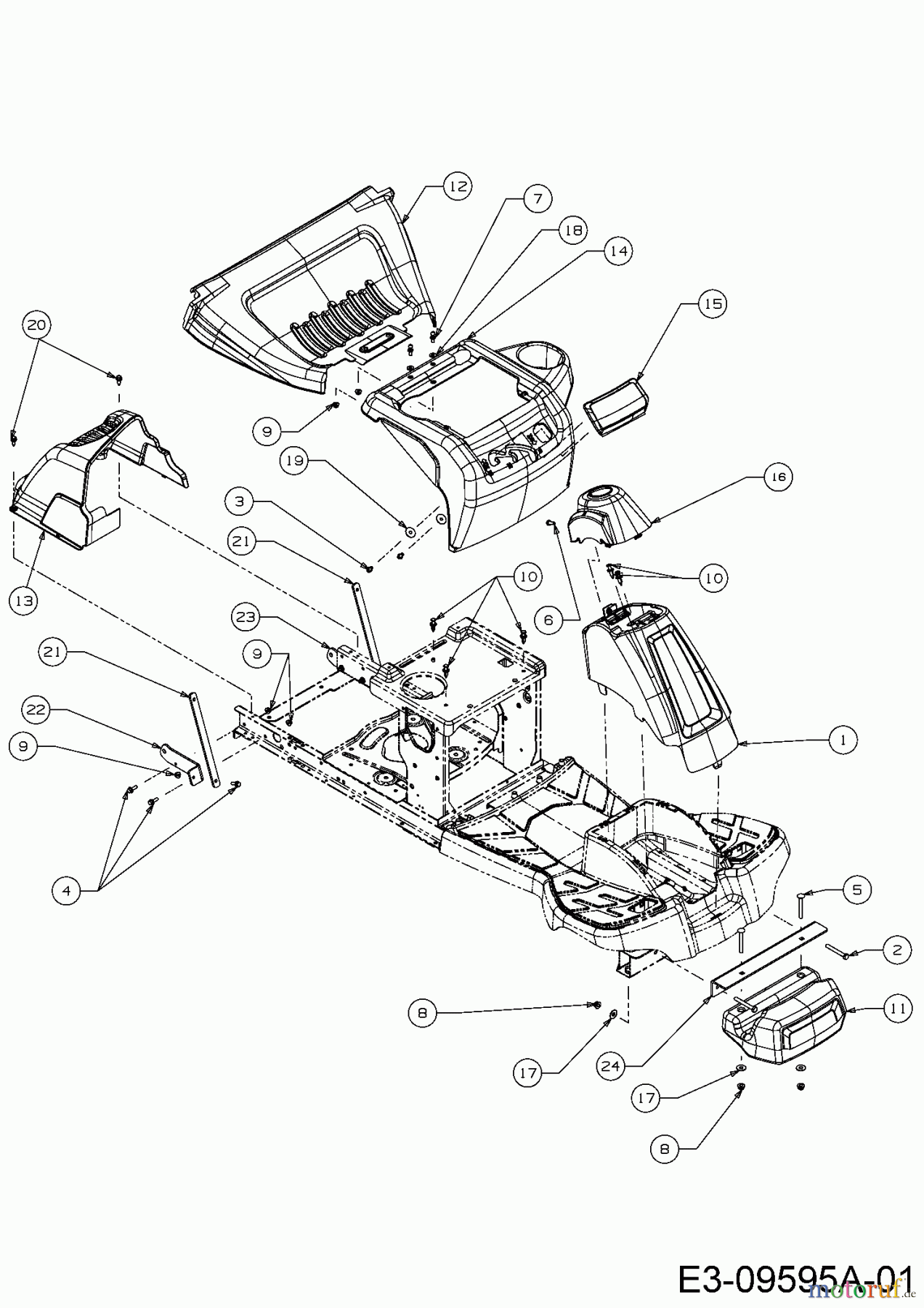  MTD Lawn tractors Minirider 60 RDHE 13A521SC600  (2017) Cover panels