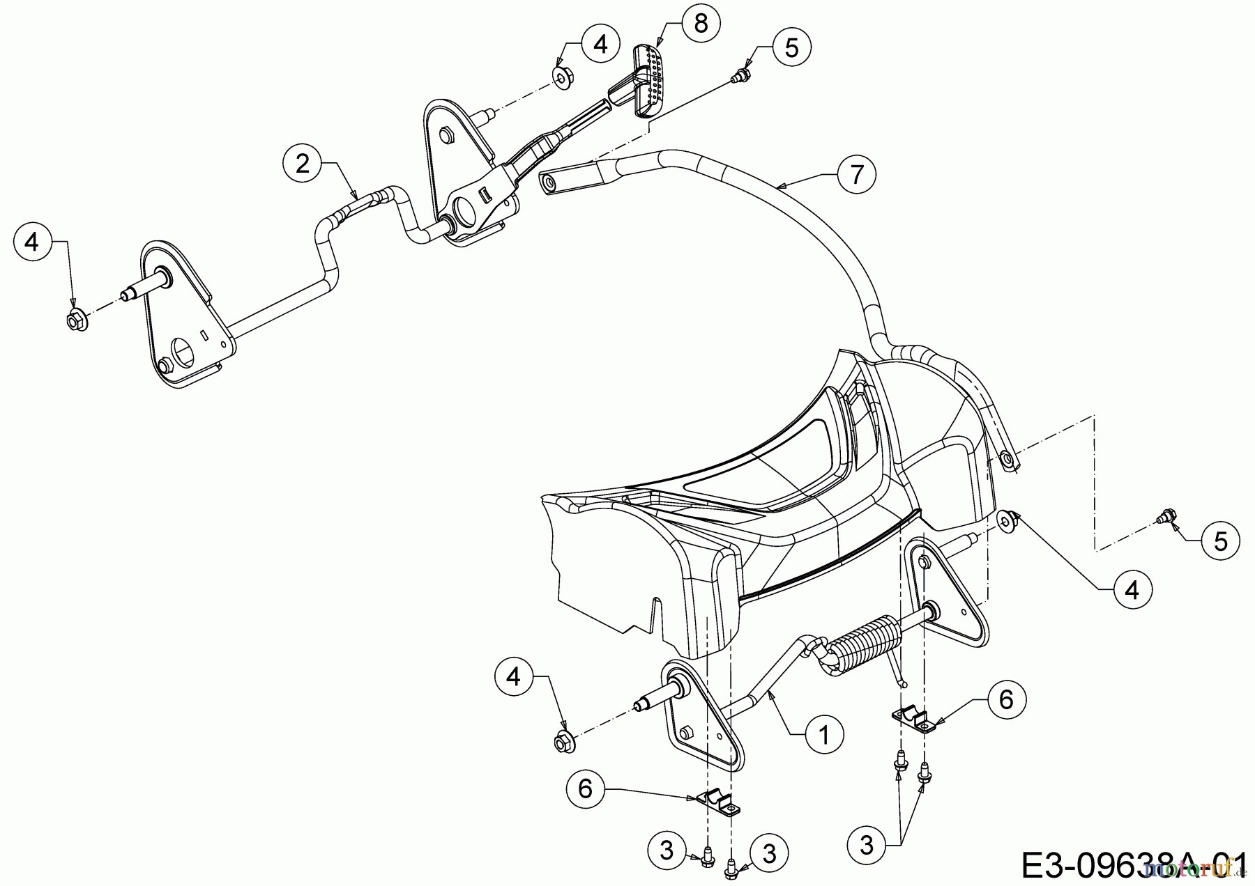  Cub Cadet Petrol mower self propelled CC 46 SPC V 12BVK1KC603  (2016) Axles, Height adjustment