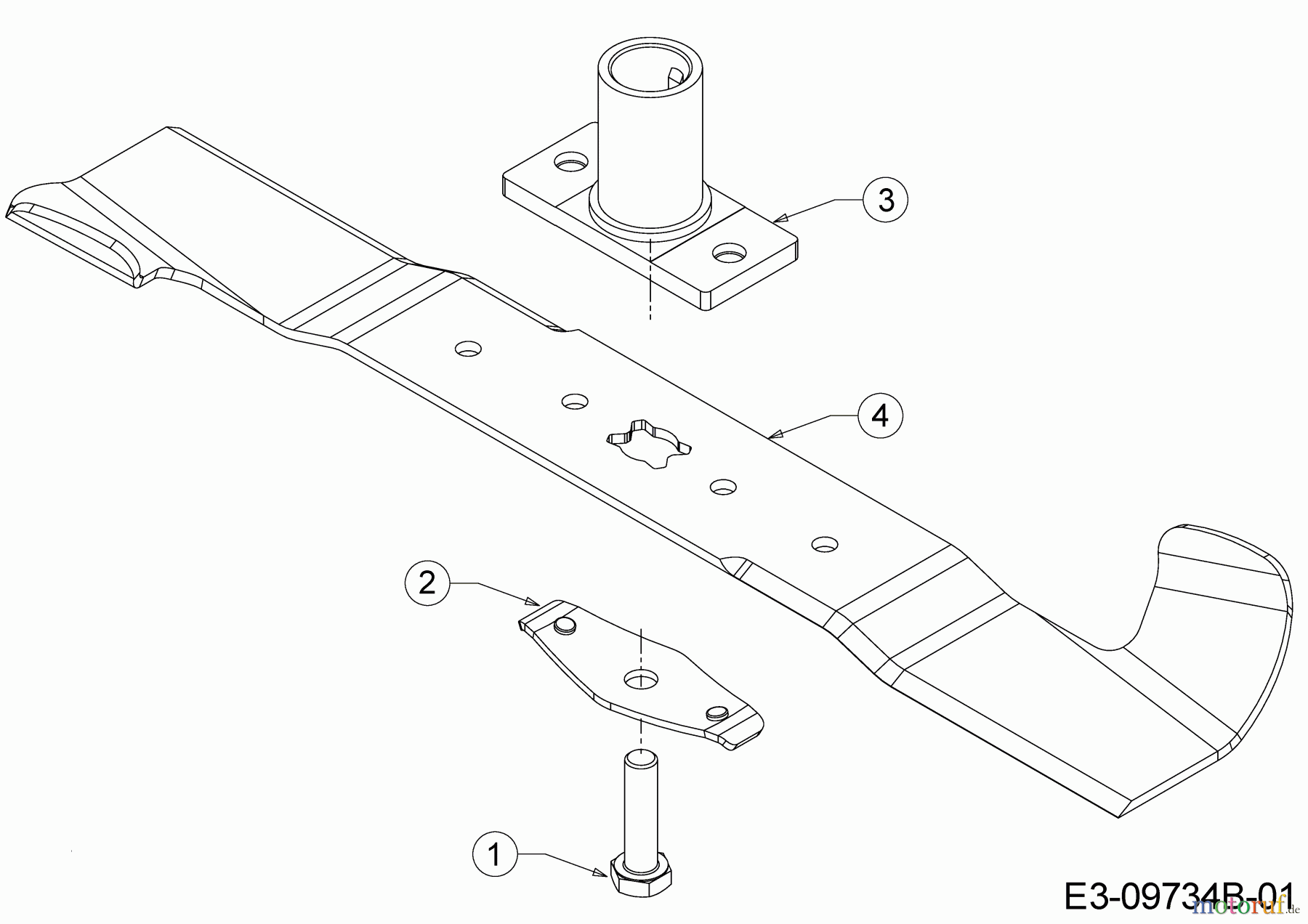  Cub Cadet Petrol mower LM1 CP46 11A-TQSC603  (2017) Blade, Blade adapter