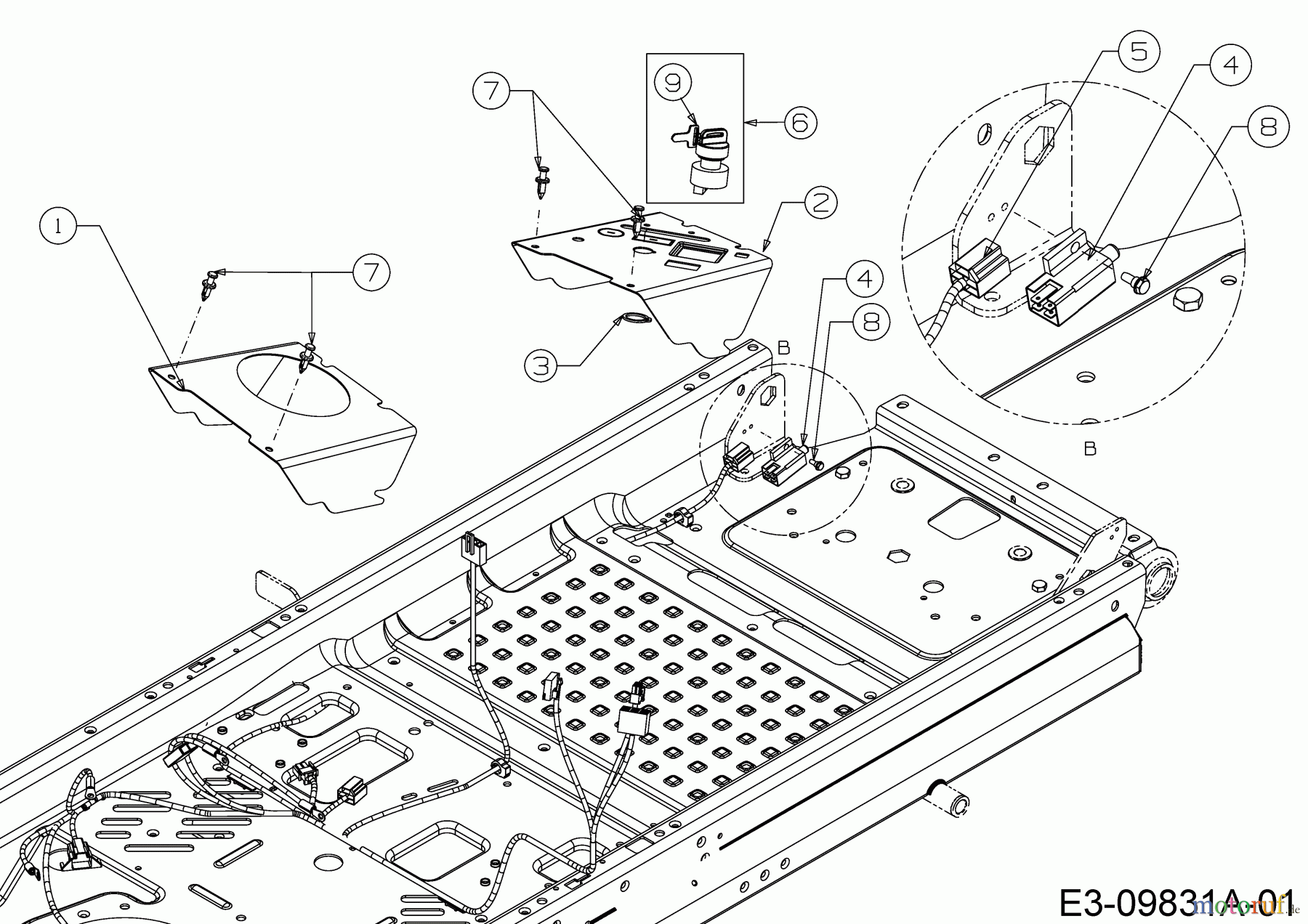 Cub Cadet Zero Turn ProZ 100-54 53AWEFJA330 (2016) Electric parts