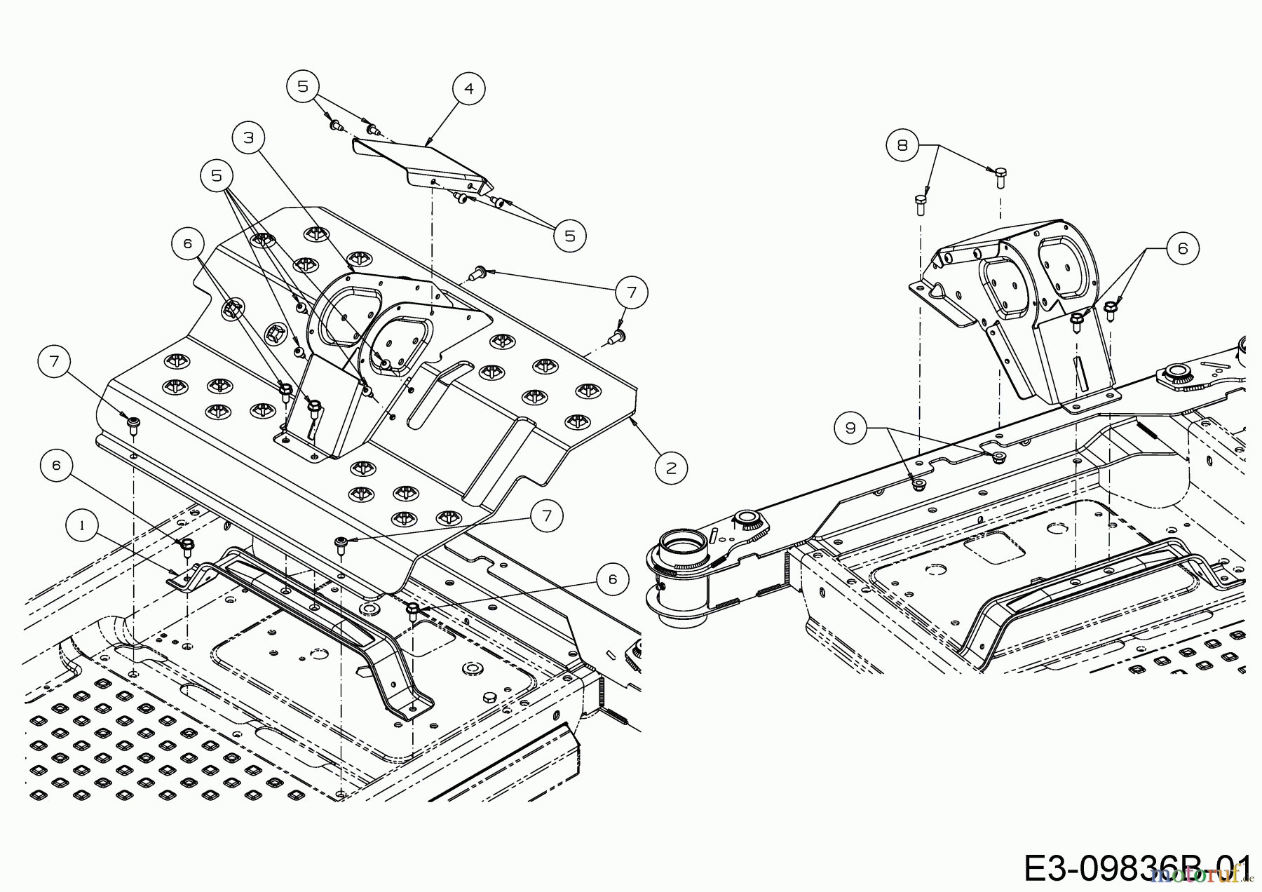Cub Cadet Zero Turn Z 1 Pro Series 54 53AWEFJA603 (2017) Foot plate