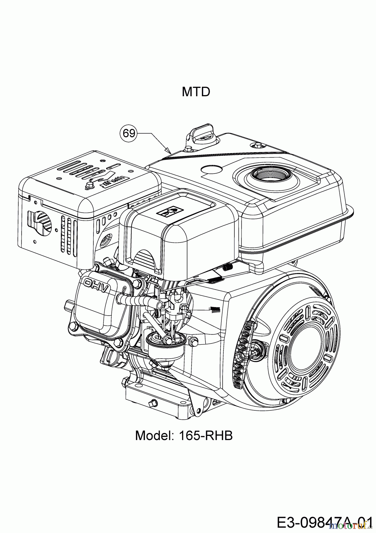  MTD Tillers T/380 M 21D-38MT678  (2018) Engine MTD