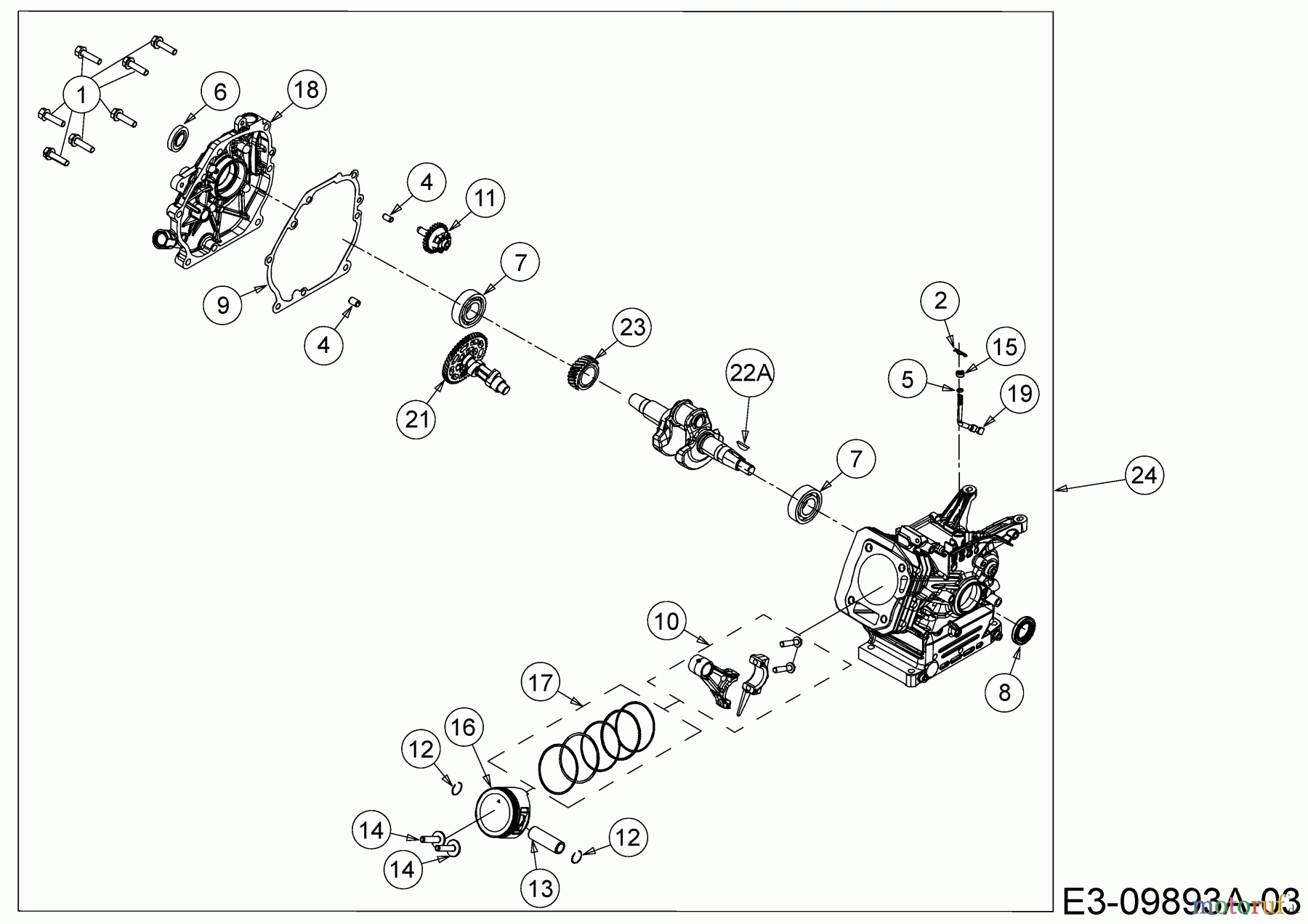 MTD-Engines Horizontal 670-WH 752Z670-WH (2018) Short block