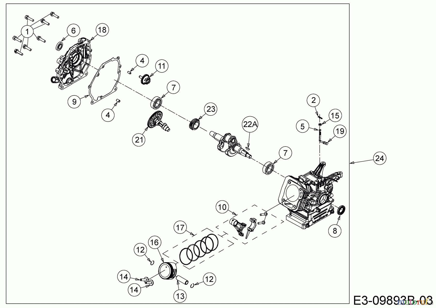 MTD-Engines Horizontal 670-WHA 752Z670-WHA (2018) Short block