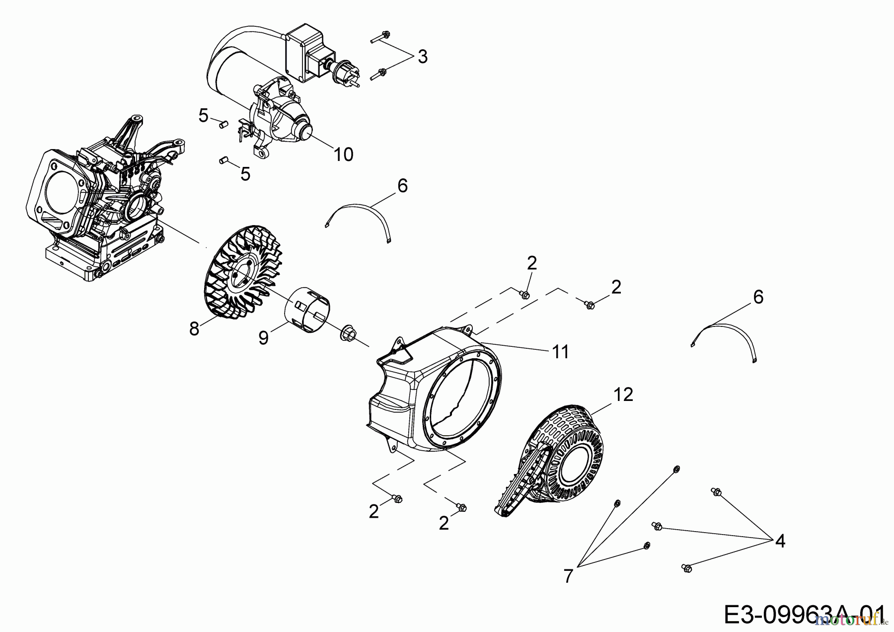 MTD-Engines Horizontal 670-JH 752Z670-JH (2017) Electric starter, Fan, Recoil starter