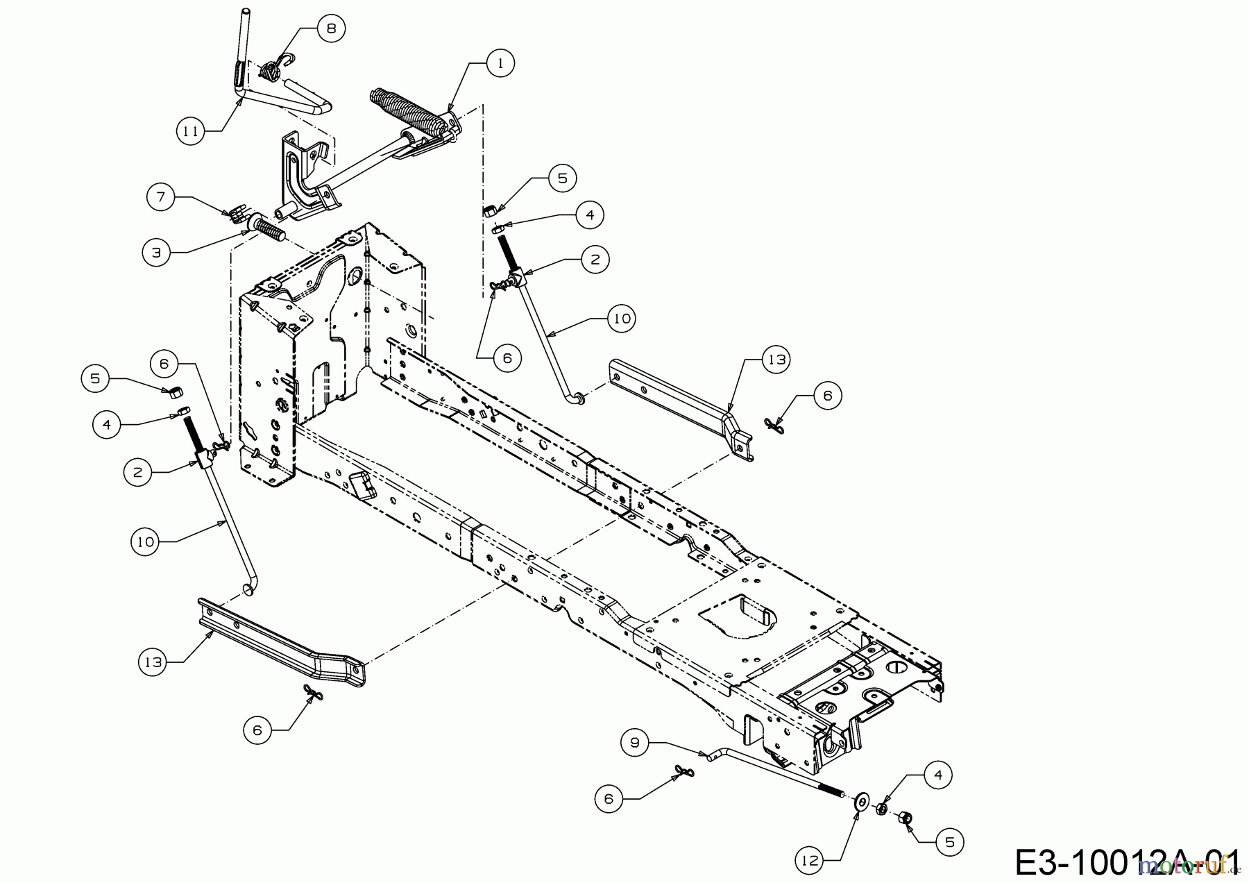 Cub Cadet Lawn tractors XT1 OS107 13A8A1CS603 (2017) Deck lift