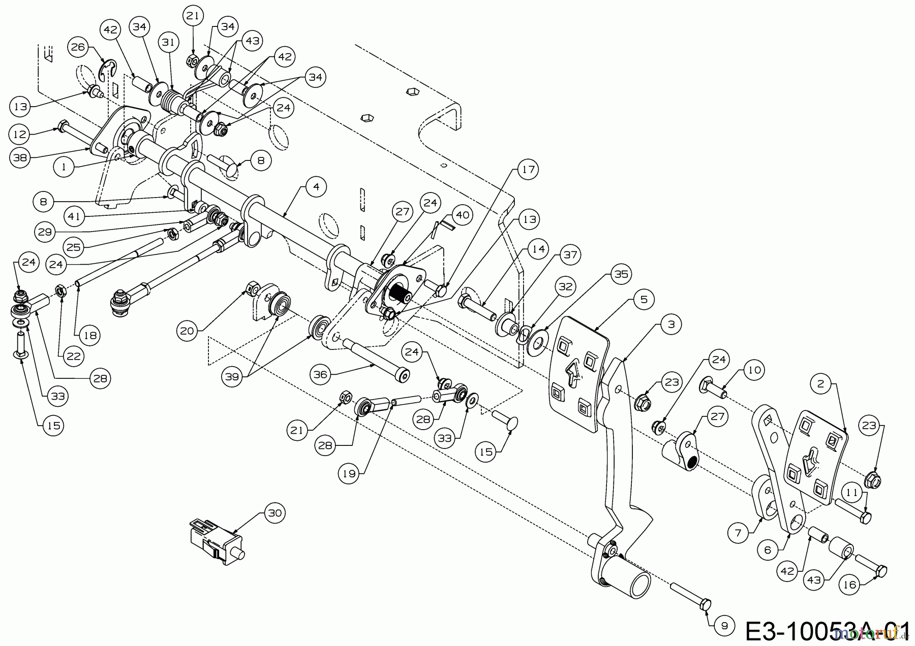  Cub Cadet Zero Turn Z 5 Pro Series 60 53RIHJUV603  (2017) Pedals